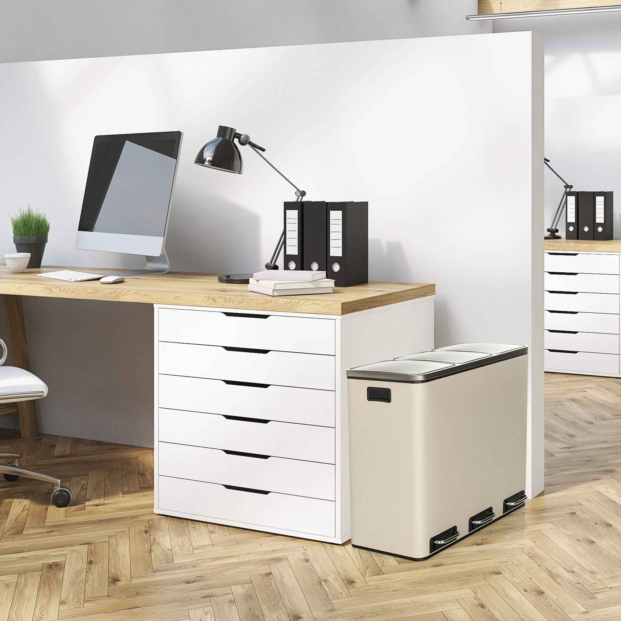 hjh OFFICE Tretabfalleimer CLEAN IX