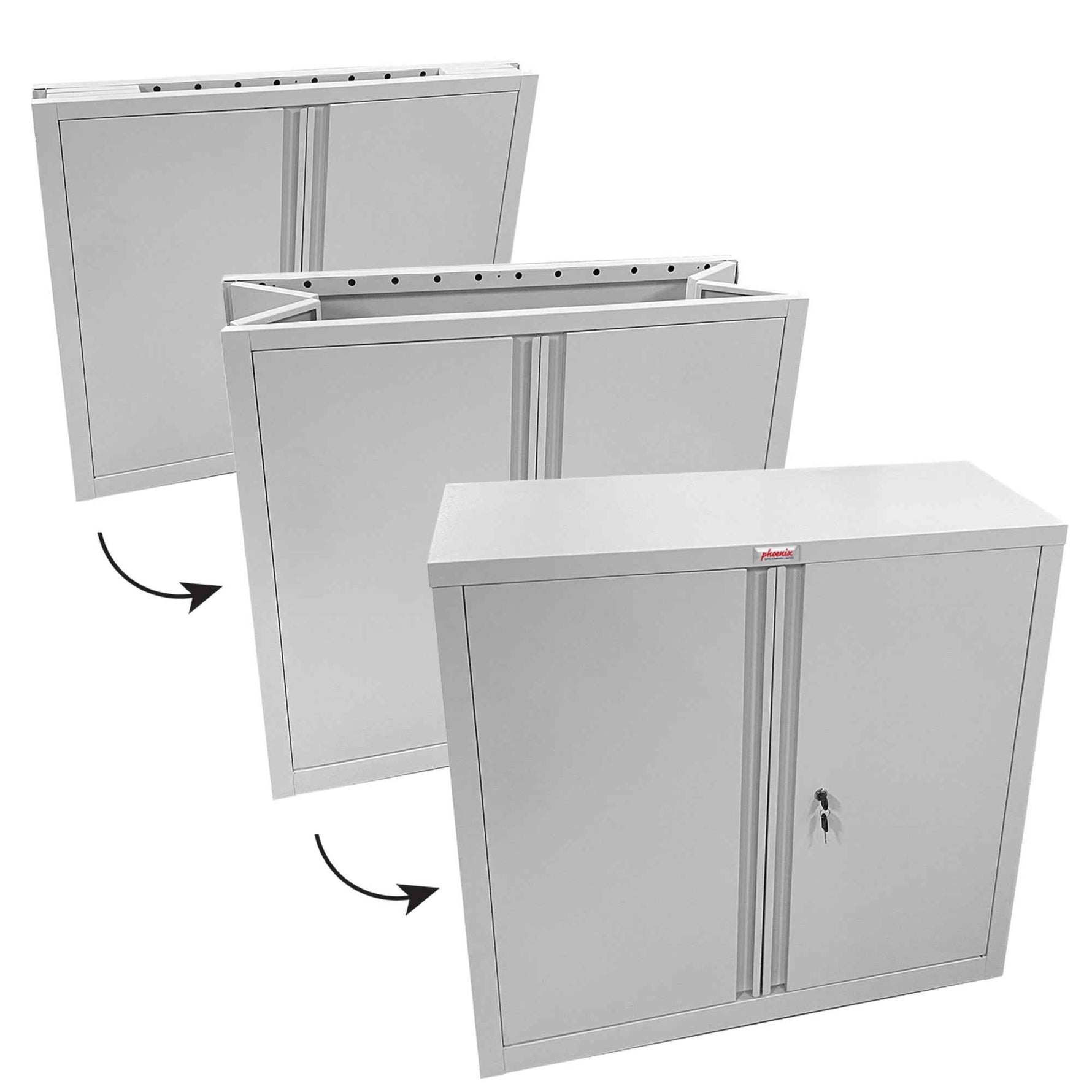 Phoenix Flügeltürenschrank SCF faltbar 915 x 830 x 370 mm (B x H x T)