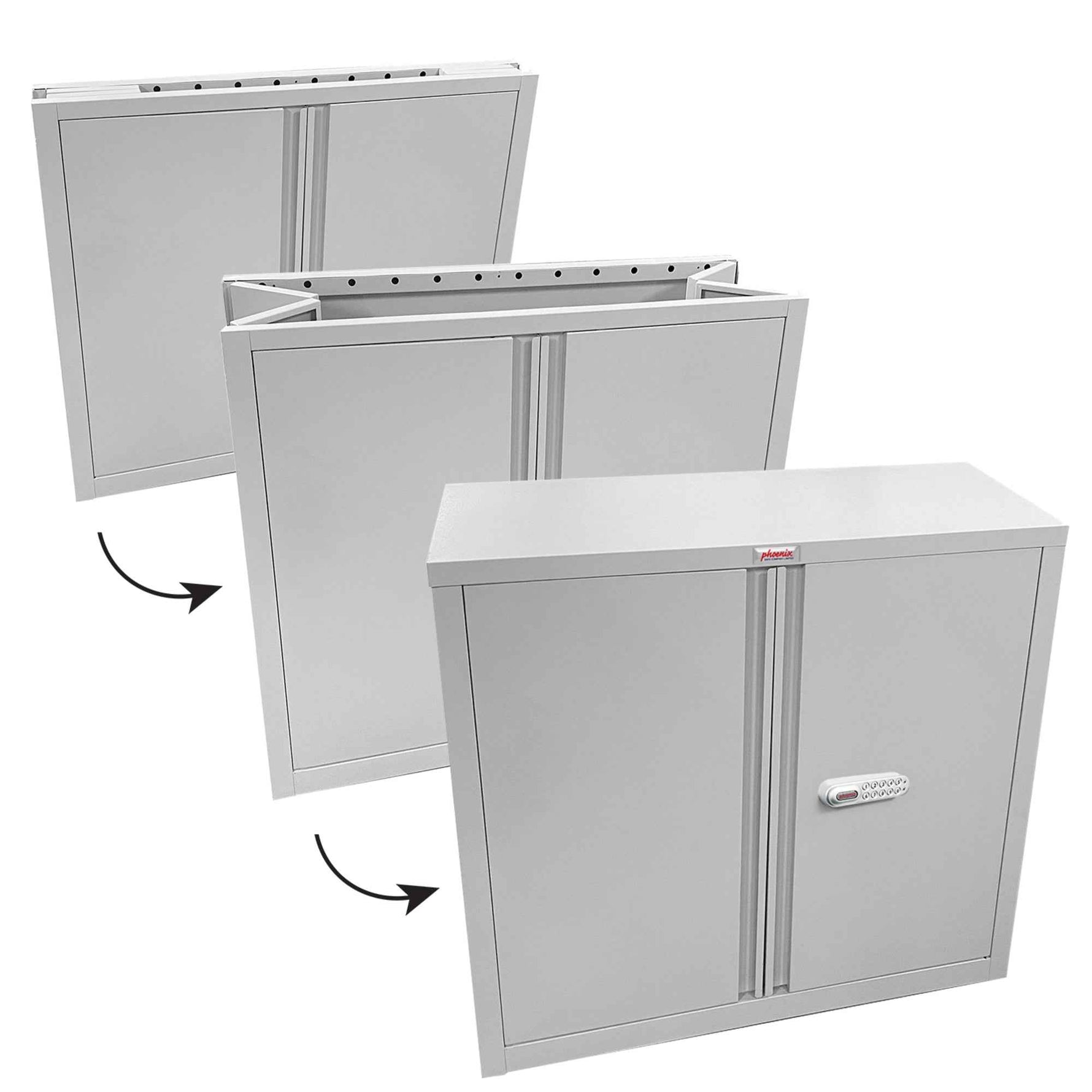 Phoenix Flügeltürenschrank SCF faltbar 915 x 830 x 370 mm (B x H x T)