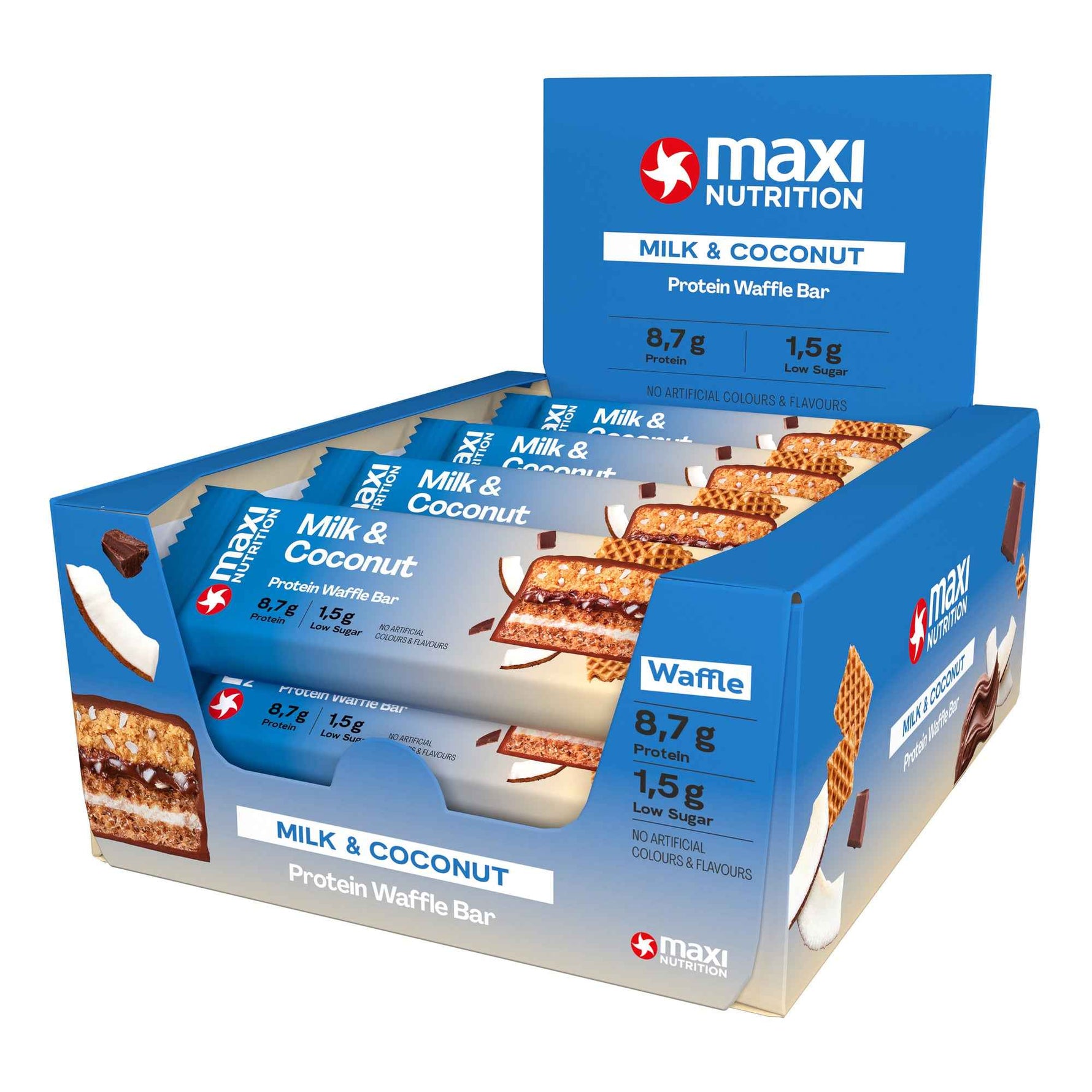 MaxiNutrition Proteinriegel Waffle Bar Milk & Coconut