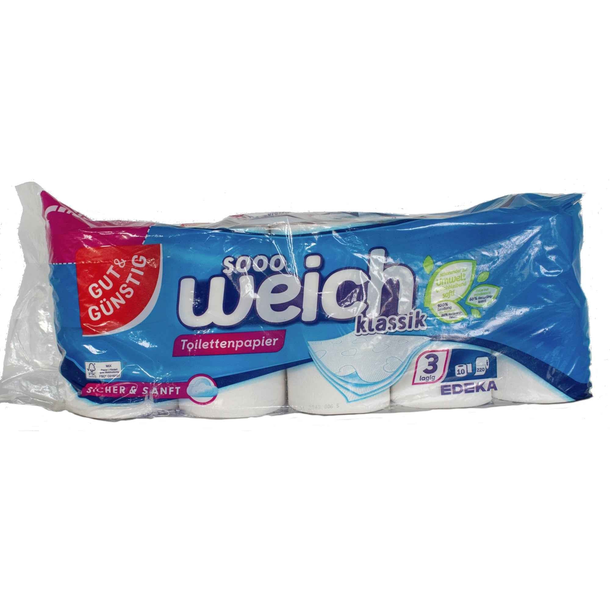 GUT & GÜNSTIG Toilettenpapier sooo weich Klassik
