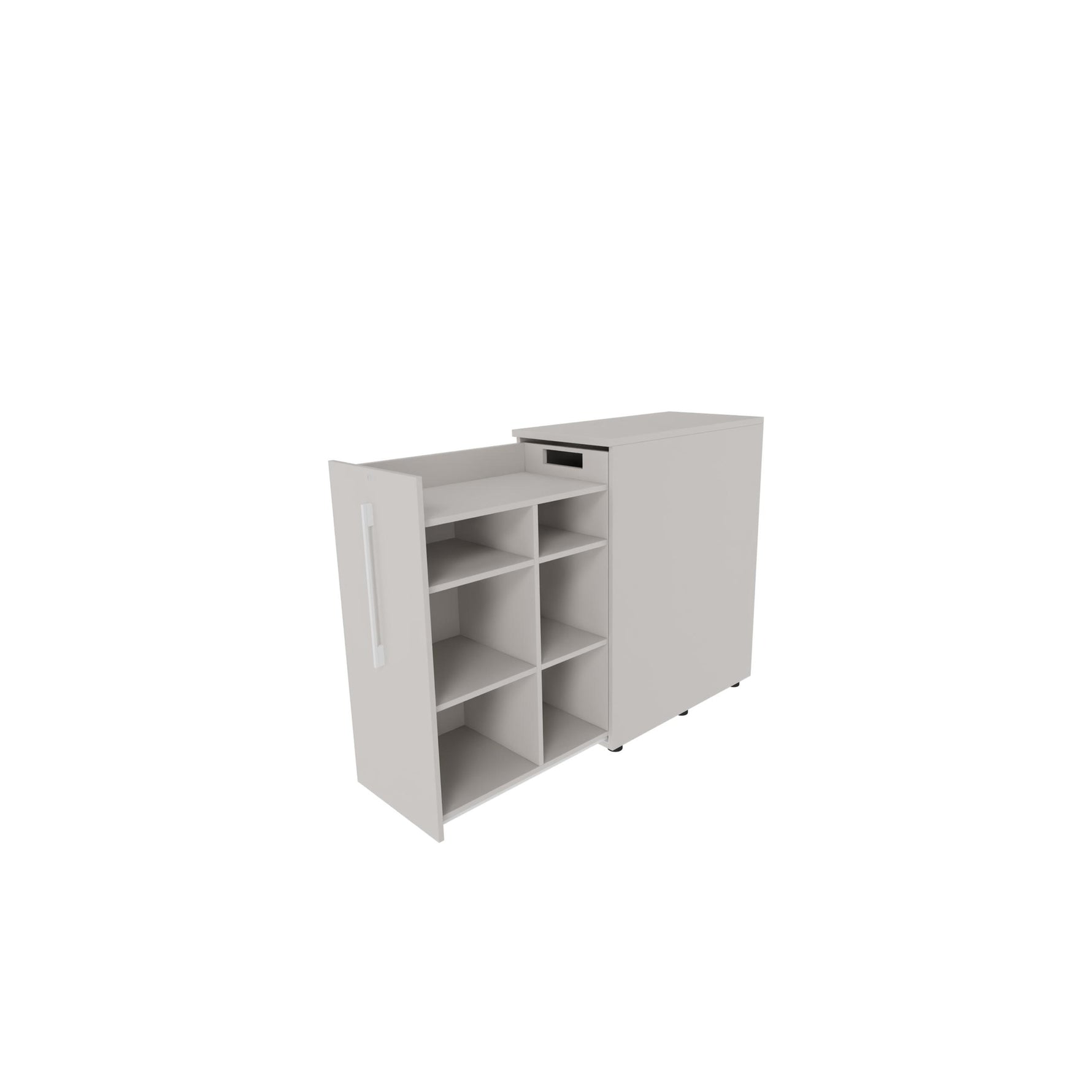 Neutralware Beistellcontainer 463 x 1.115 x 900 mm (B x H x T) links offen – Produktbild 8