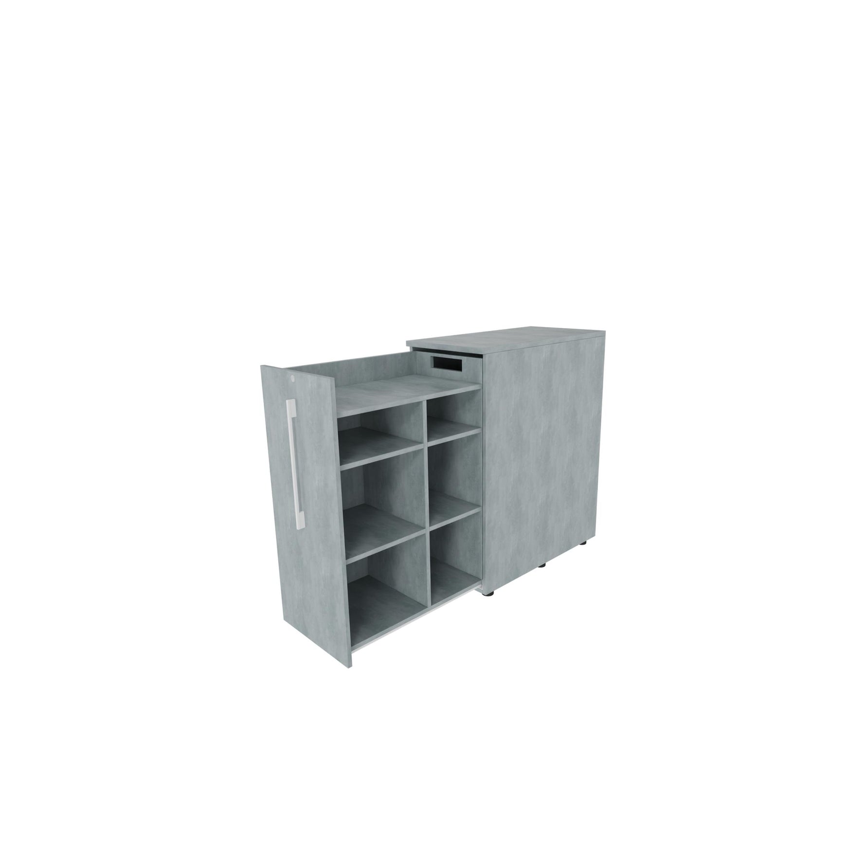 Neutralware Beistellcontainer 463 x 1.115 x 900 mm (B x H x T) links offen – Produktbild 12