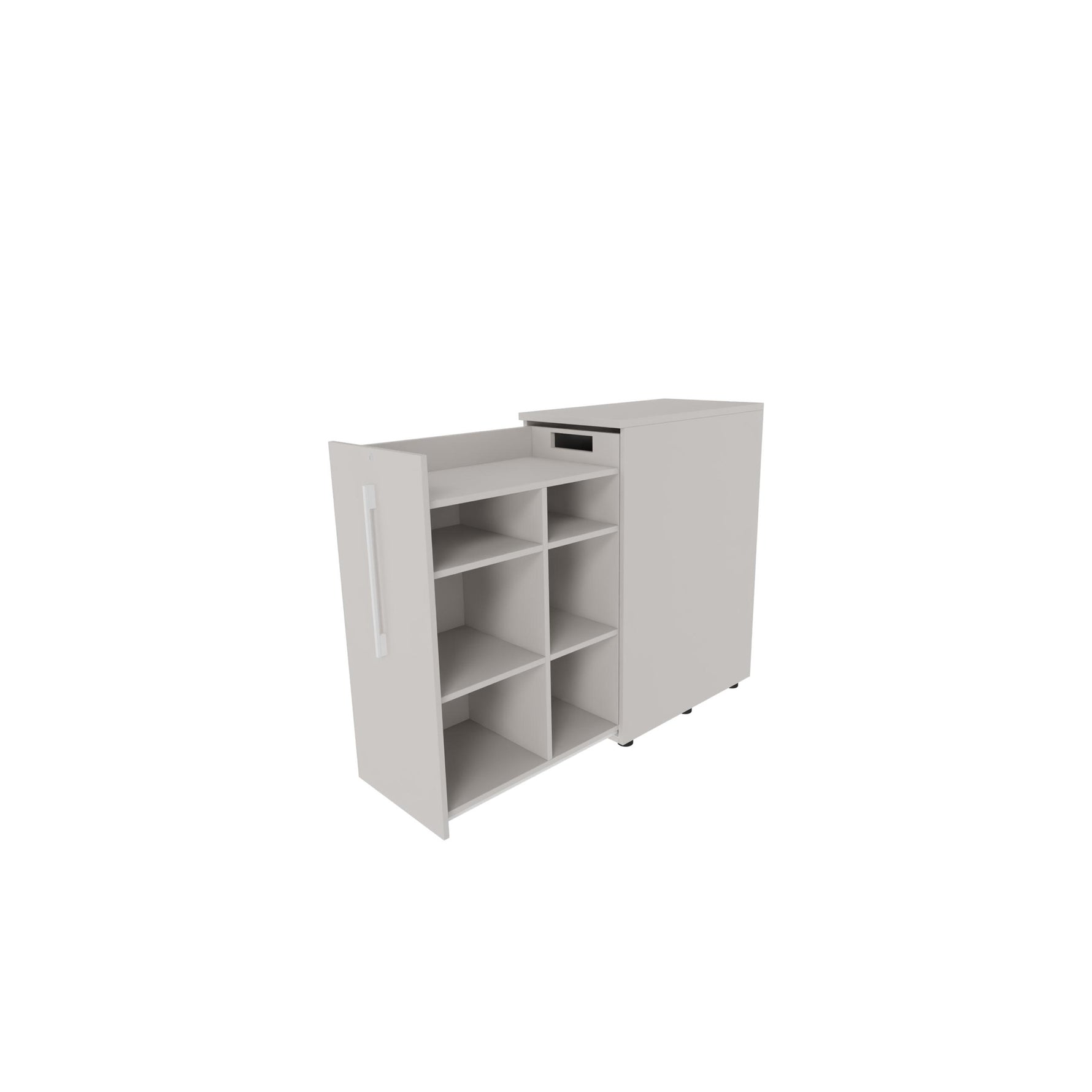 Neutralware Beistellcontainer 463 x 1.115 x 800 mm (B x H x T) links offen – Produktbild 7