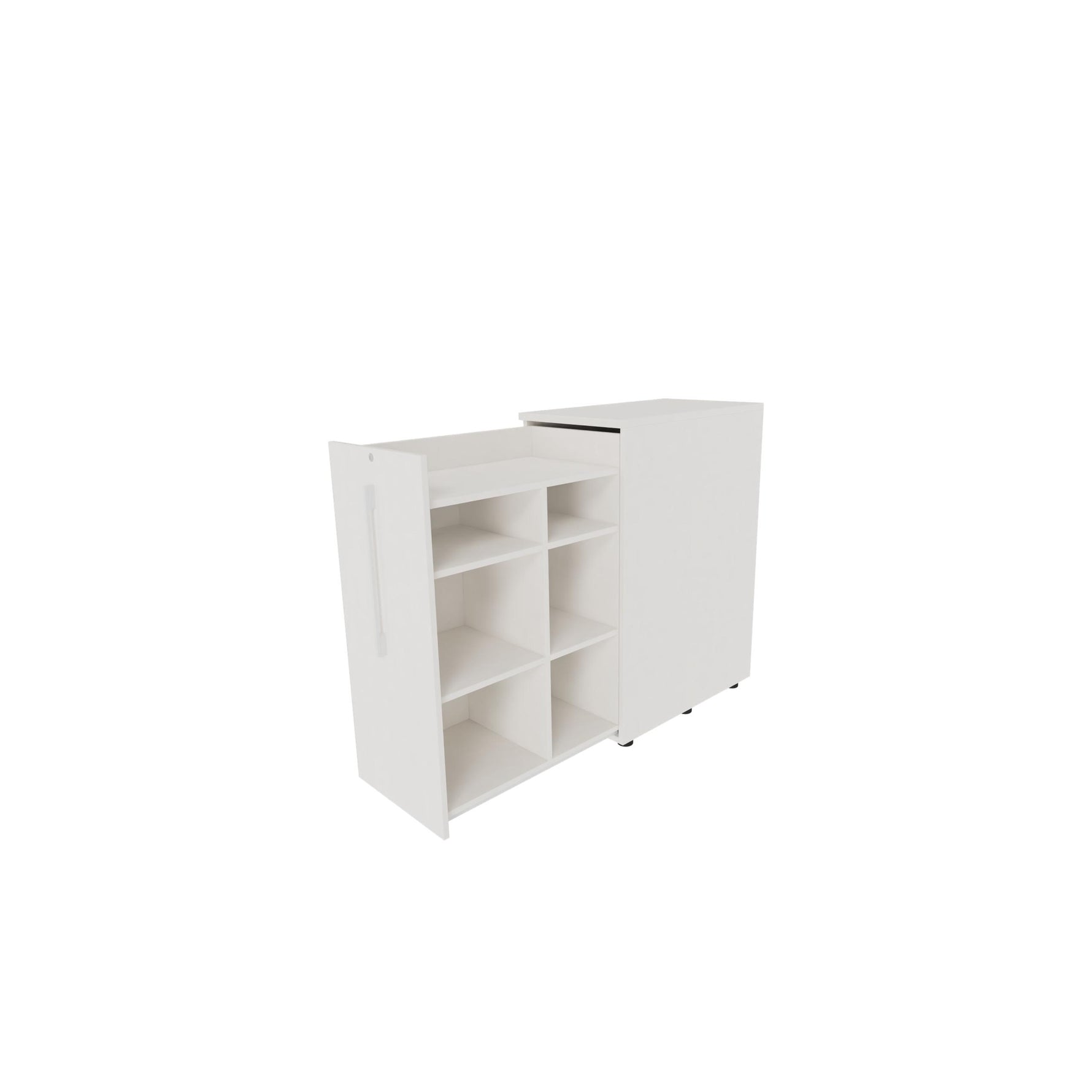 Neutralware Beistellcontainer 463 x 1.115 x 800 mm (B x H x T) links offen – Produktbild 3