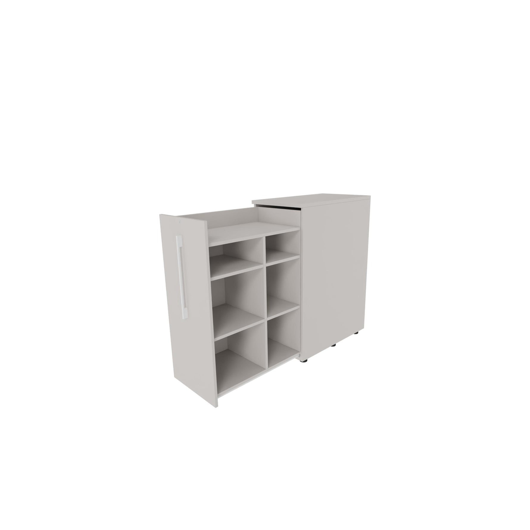 Neutralware Beistellcontainer 463 x 1.115 x 800 mm (B x H x T) links offen – Produktbild 2