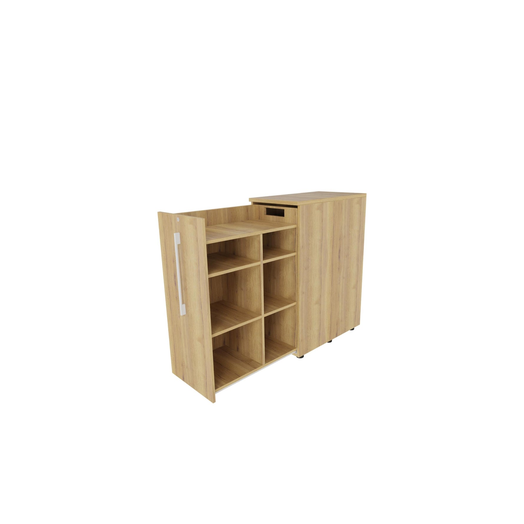 Neutralware Beistellcontainer 463 x 1.115 x 800 mm (B x H x T) links offen – Produktbild 4