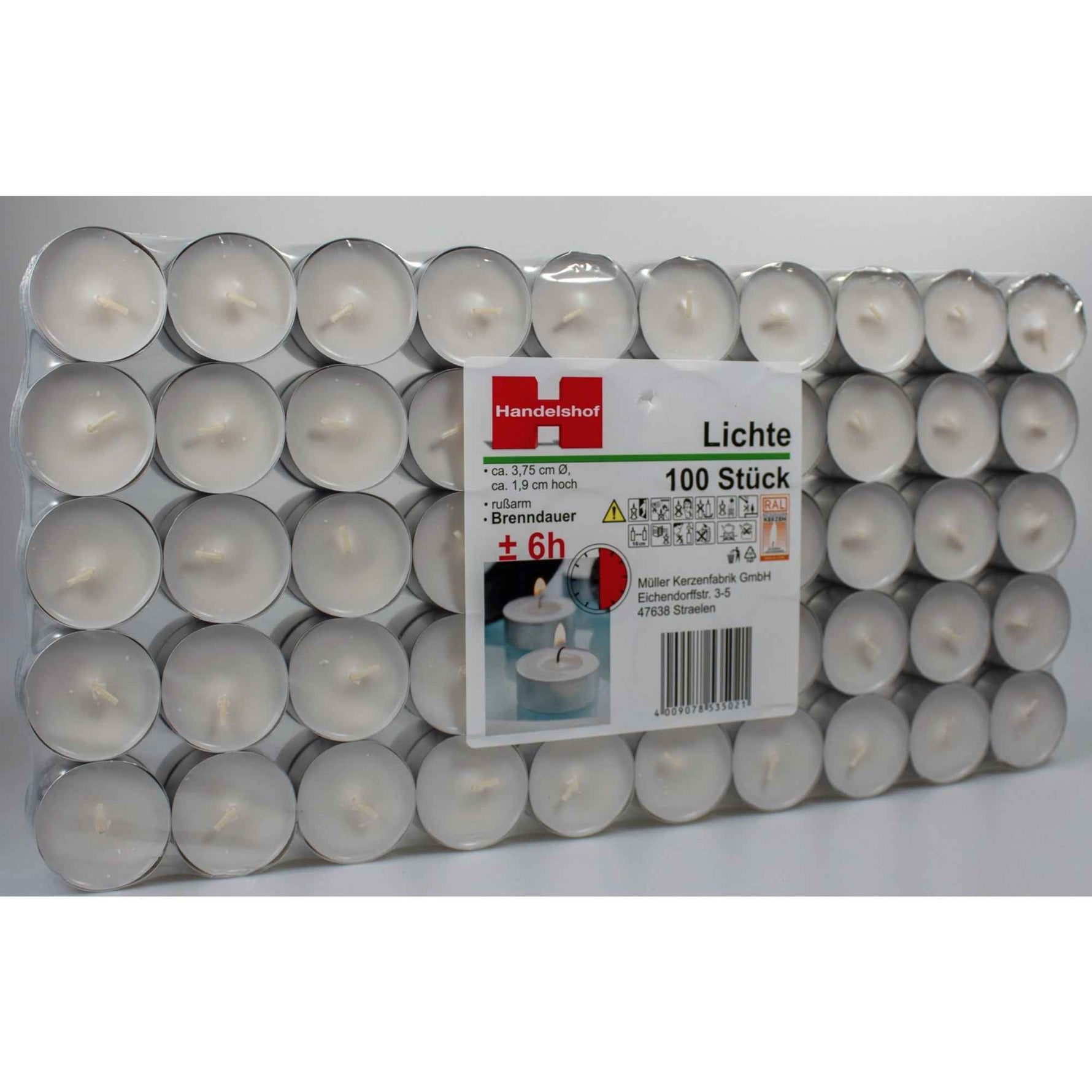 Müller Kerzen Teelicht FLATPACK ca. 6 h