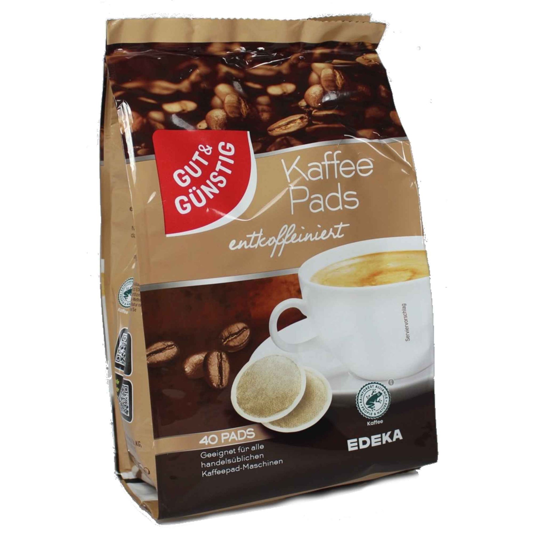 GUT & GÜNSTIG Kaffeepads Decaf