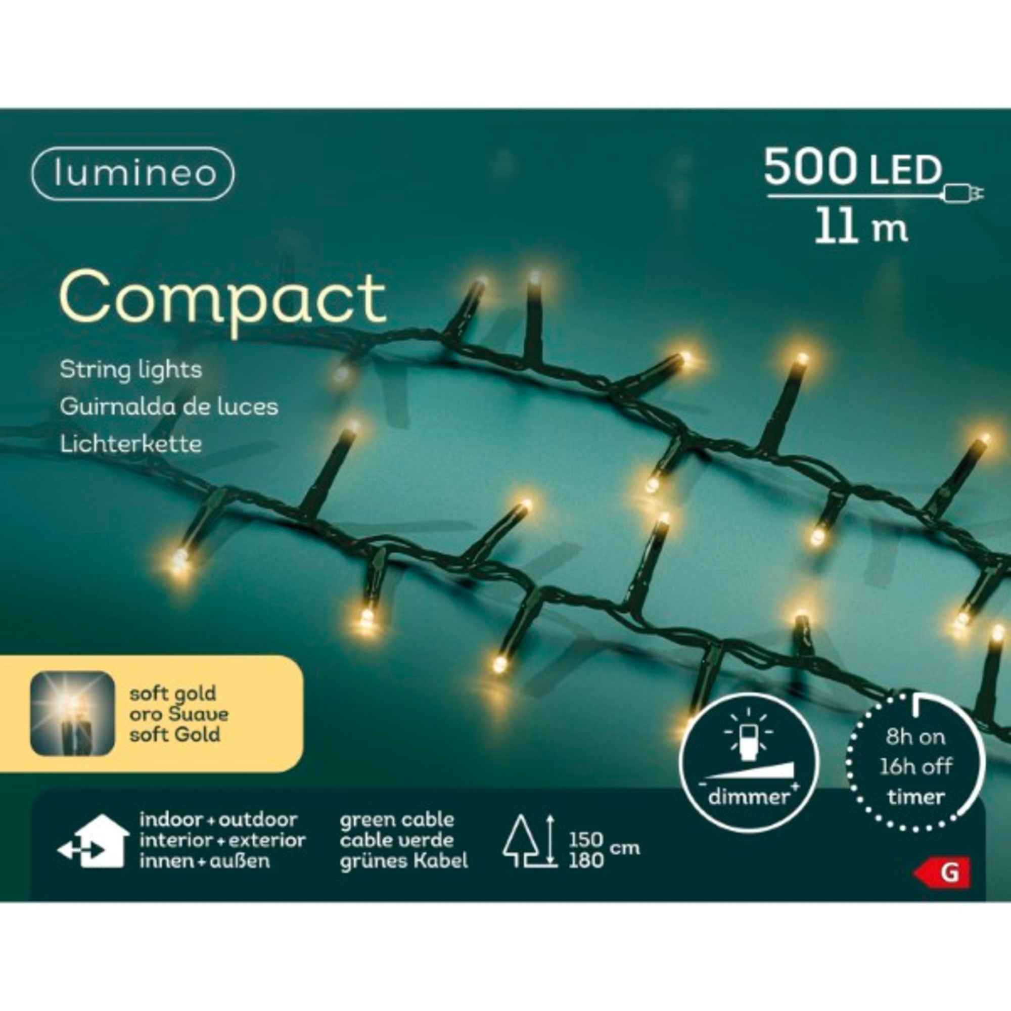 LUMINEO Lichterkette Compact 11 m