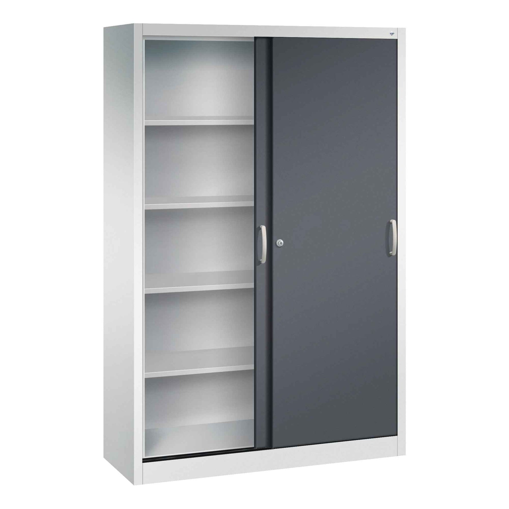 C+P Schiebetürenschrank Acurado 1.200 x 1.950 x 400 mm (B x H x T) lichtgrau