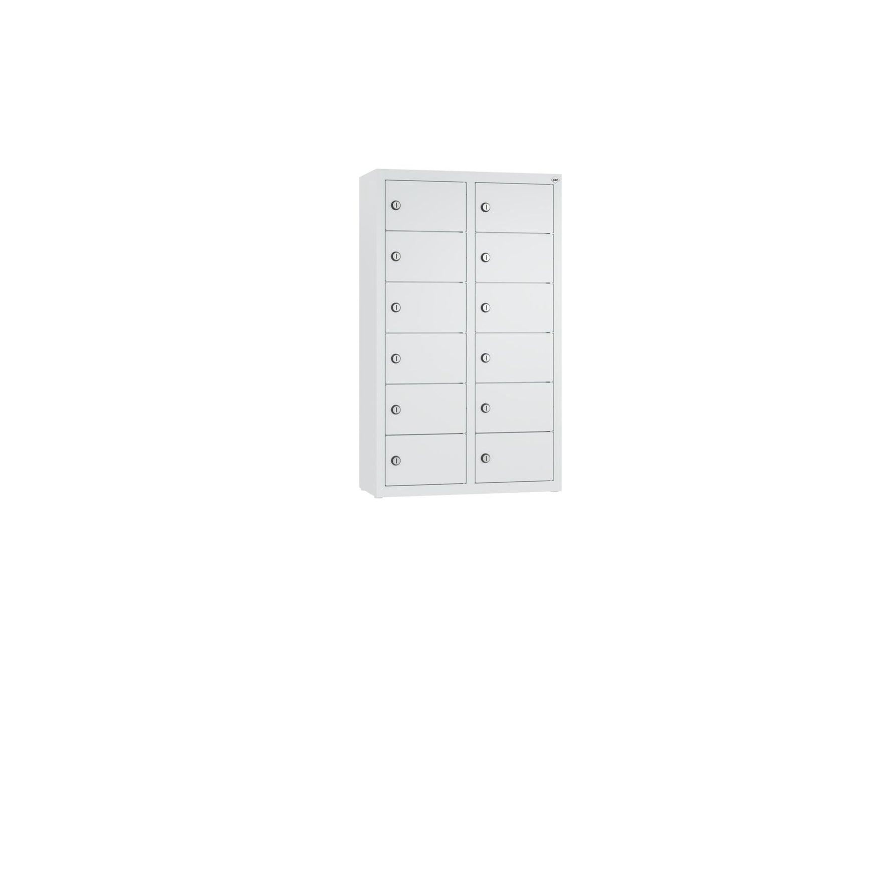 C+P Wandschließfach Intro 460 x 770 x 200 mm (B x H x T) 12 Fächer lichtgrau – Produktbild 12