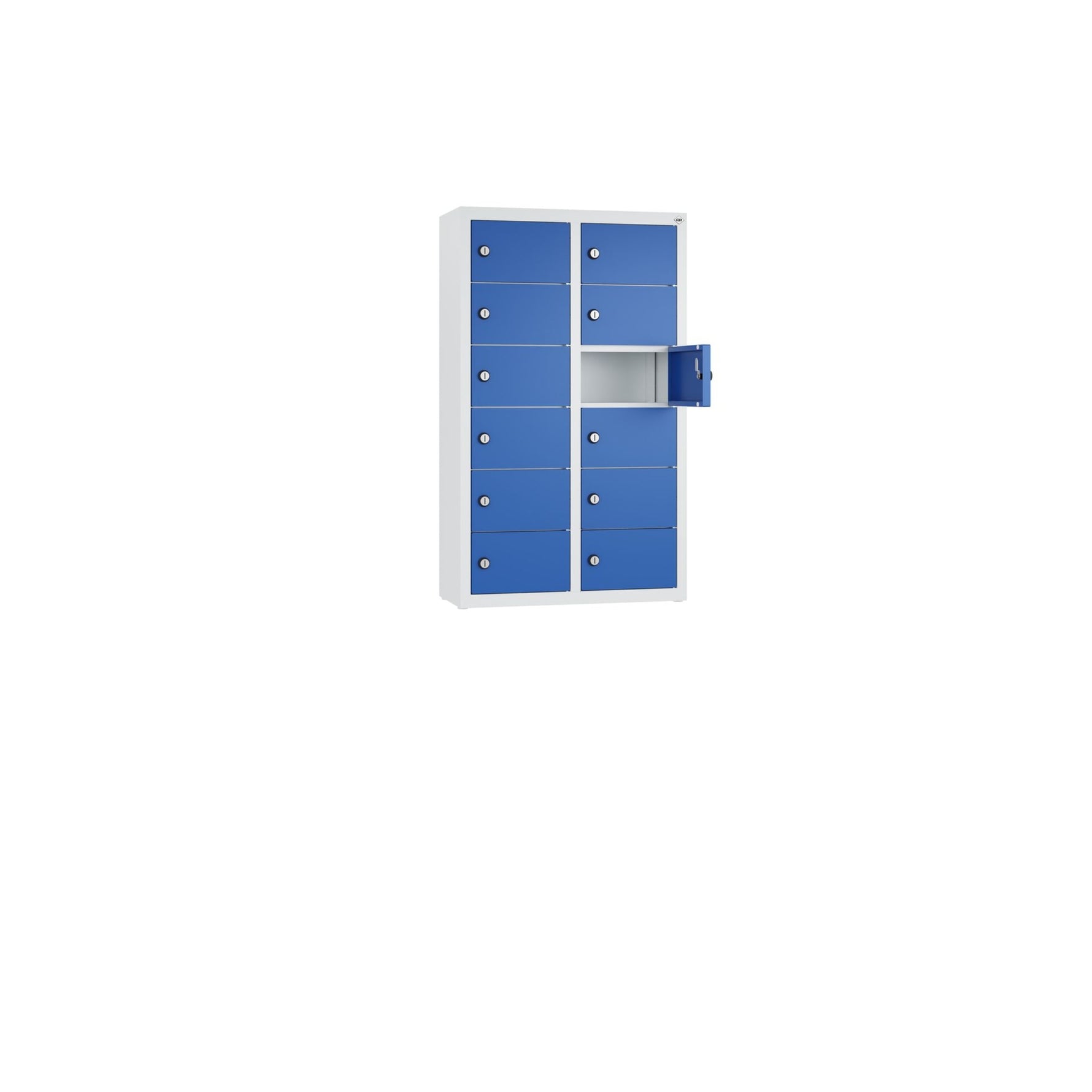 C+P Wandschließfach Intro 460 x 770 x 200 mm (B x H x T) 12 Fächer lichtgrau – Produktbild 5