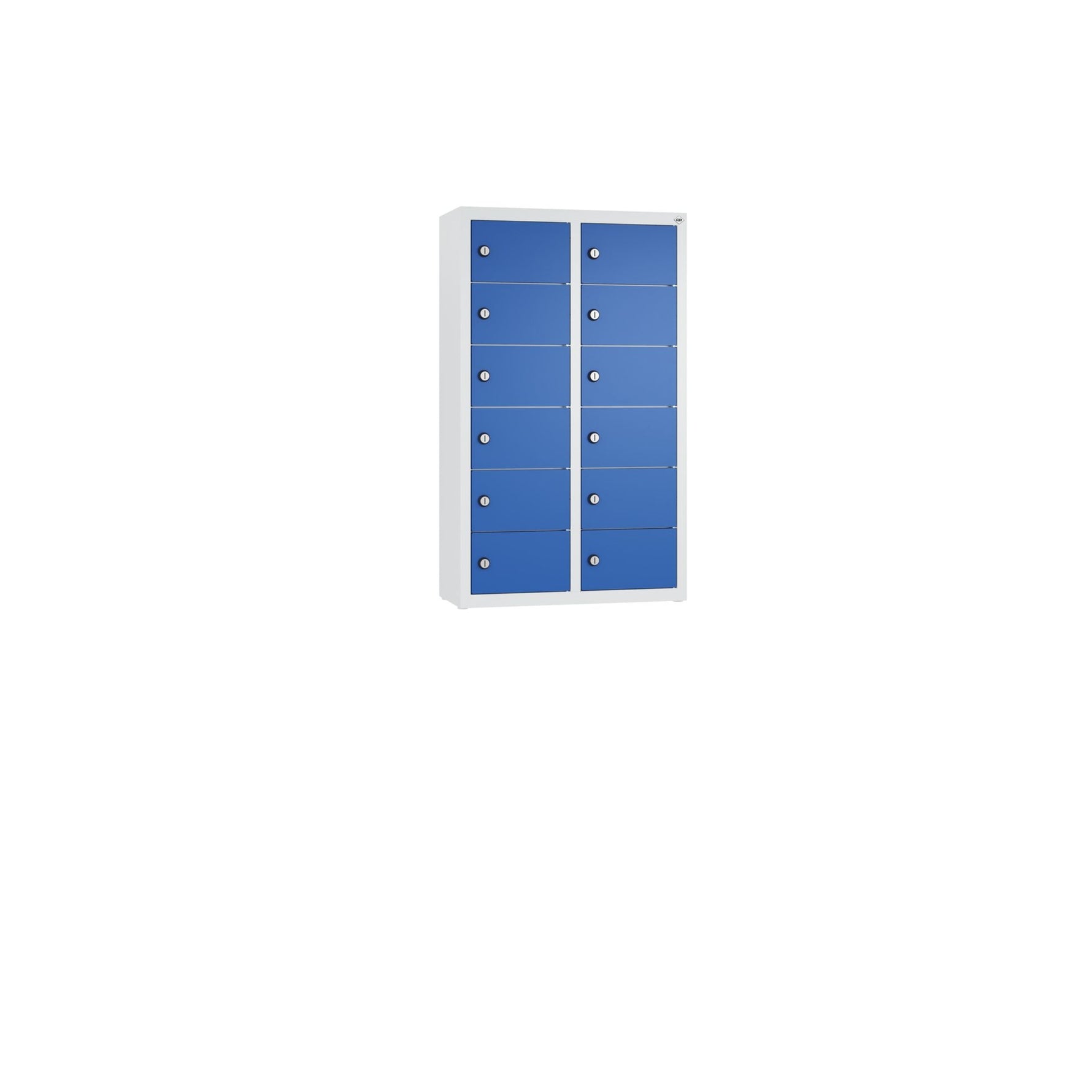 C+P Wandschließfach Intro 460 x 770 x 200 mm (B x H x T) 12 Fächer lichtgrau – Produktbild 6
