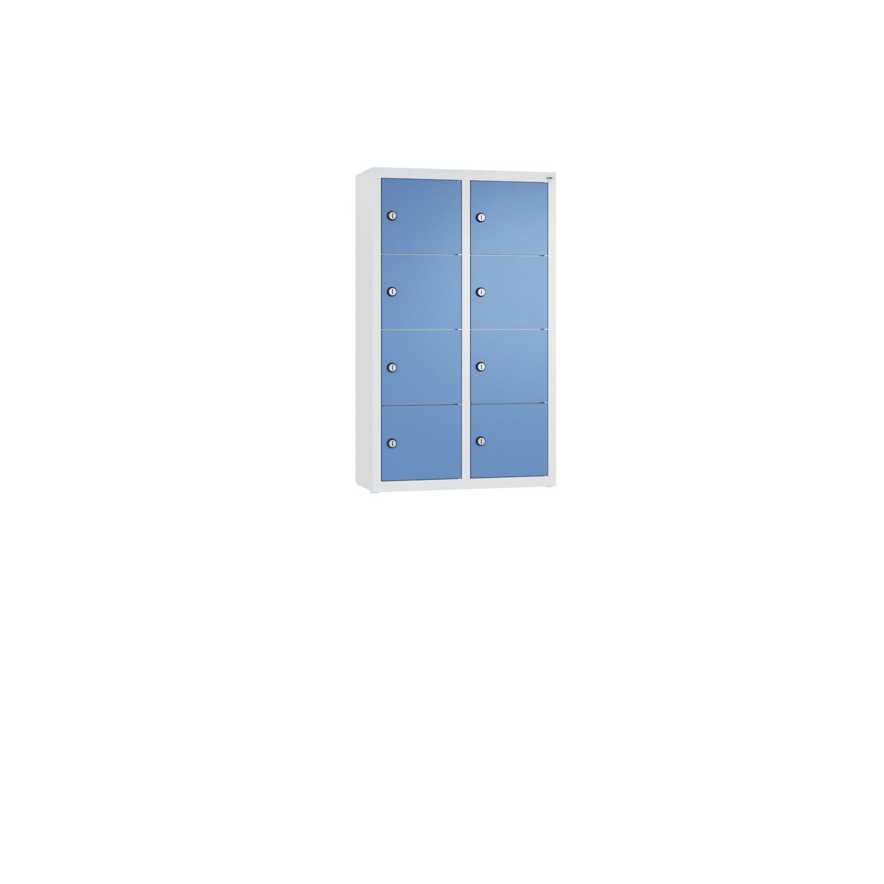C+P Wandschließfach Intro 460 x 770 x 200 mm (B x H x T) 8 Fächer lichtgrau – Produktbild 4