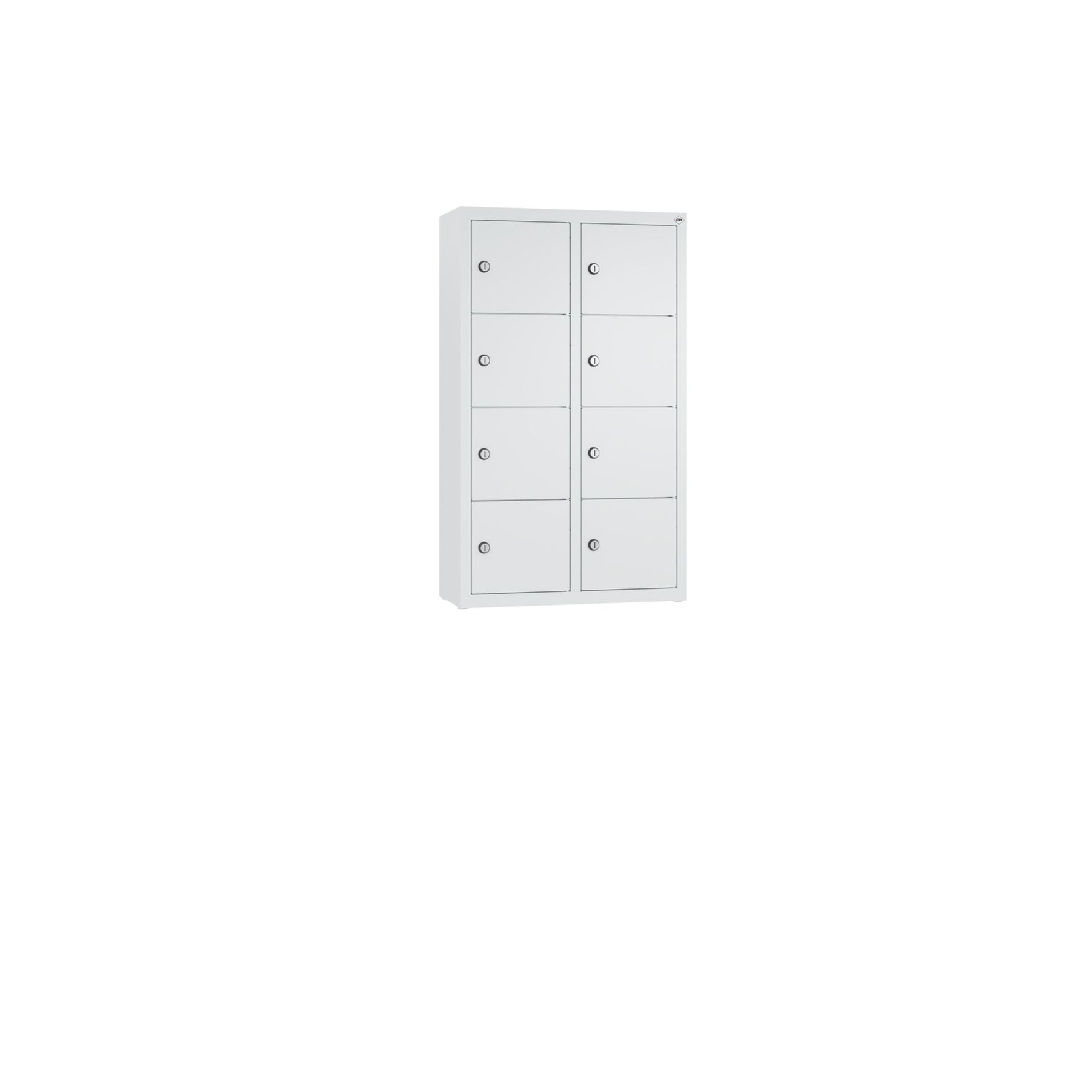 C+P Wandschließfach Intro 460 x 770 x 200 mm (B x H x T) 8 Fächer lichtgrau – Produktbild 14