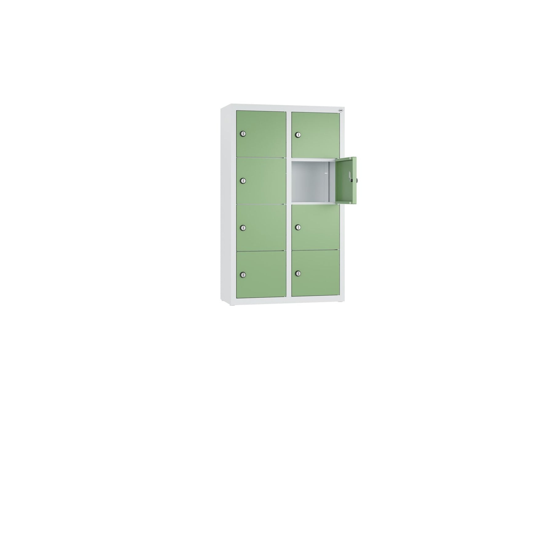 C+P Wandschließfach Intro 460 x 770 x 200 mm (B x H x T) 8 Fächer lichtgrau – Produktbild 11