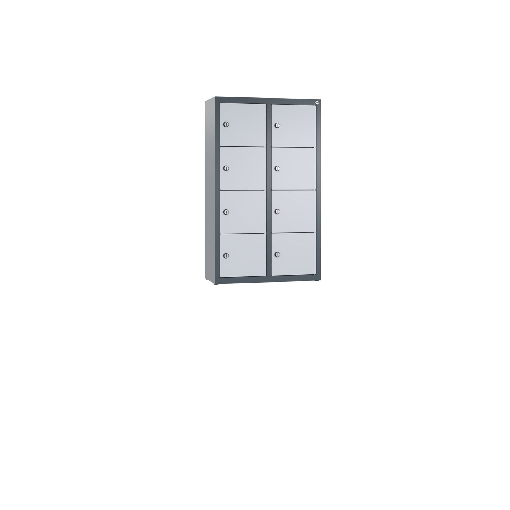 C+P Wandschließfach Intro 460 x 770 x 200 mm (B x H x T) 8 Fächer anthrazitgrau – Produktbild 6