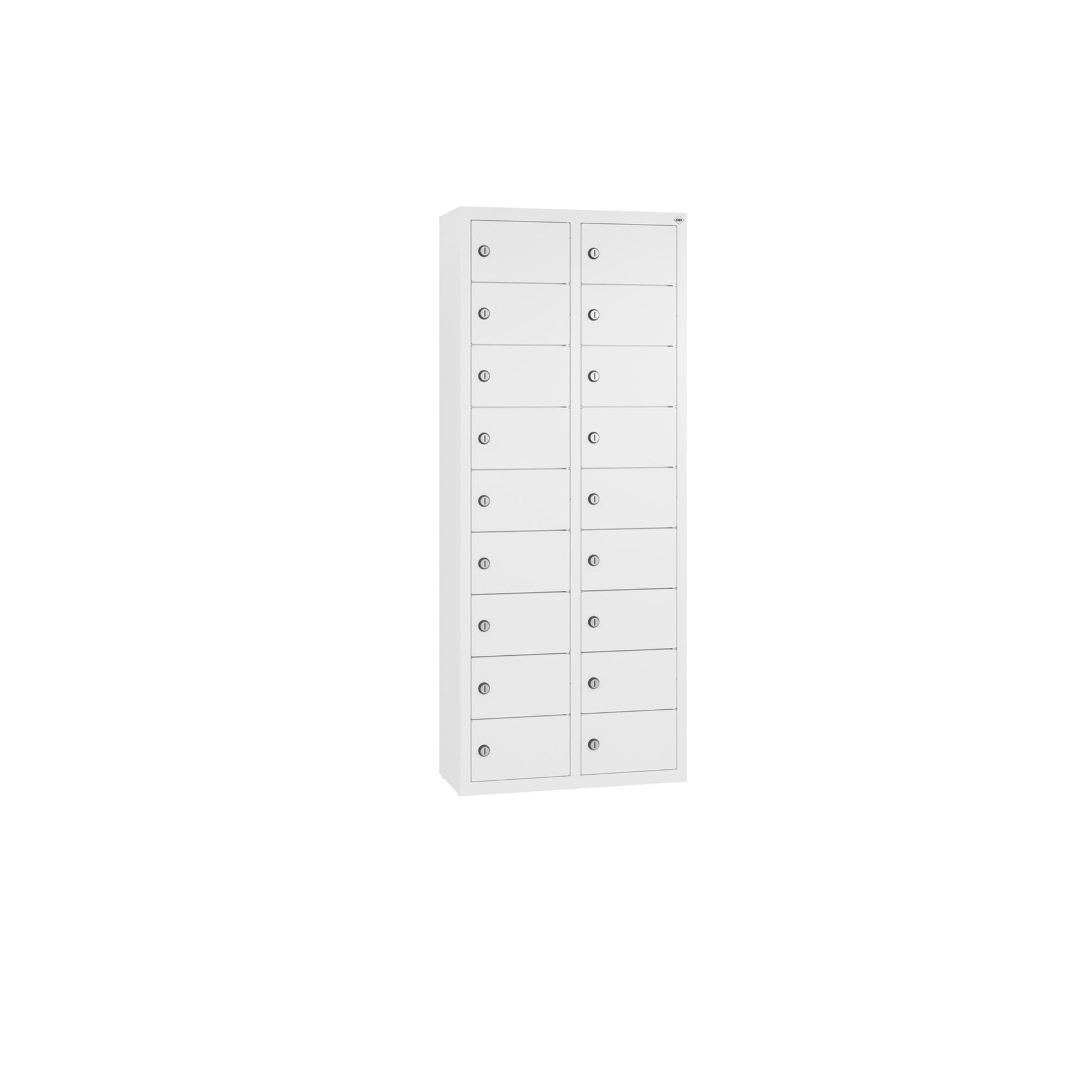 C+P Wandschließfach Intro 460 x 1.130 x 200 mm (B x H x T) 18 Fächer verkehrsweiß – Produktbild 2