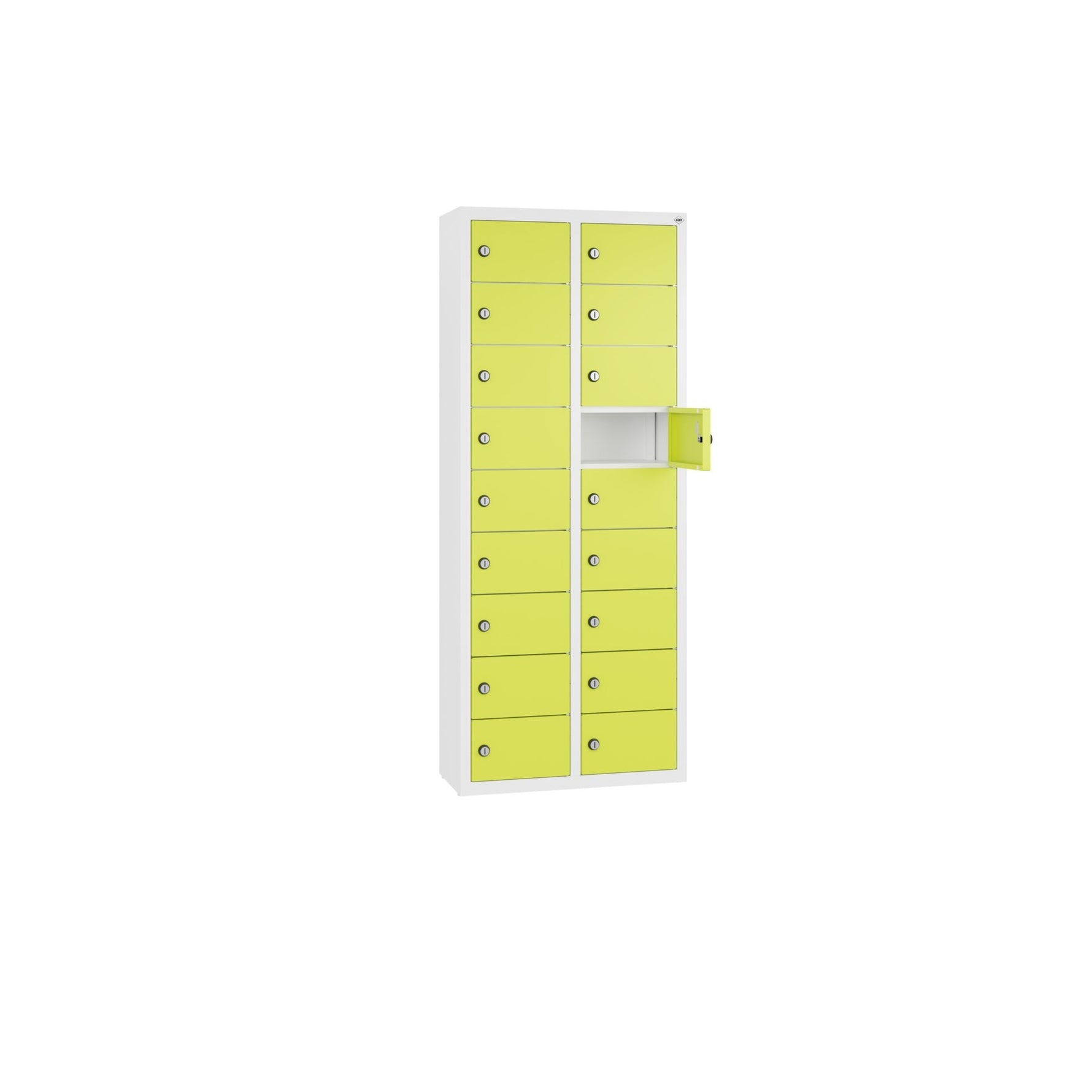 C+P Wandschließfach Intro 460 x 1.130 x 200 mm (B x H x T) 18 Fächer verkehrsweiß – Produktbild 5