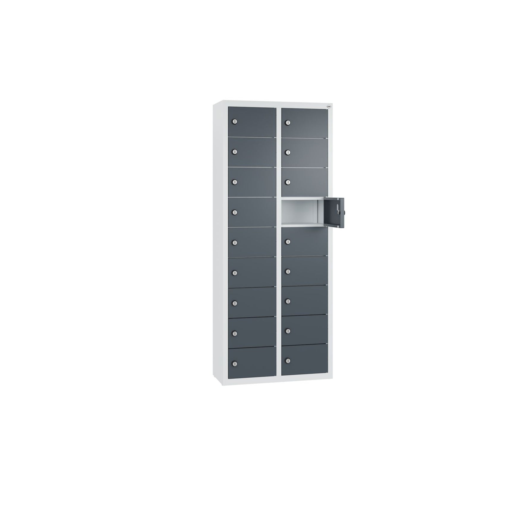 C+P Wandschließfach Intro 460 x 1.130 x 200 mm (B x H x T) 18 Fächer lichtgrau – Produktbild 15