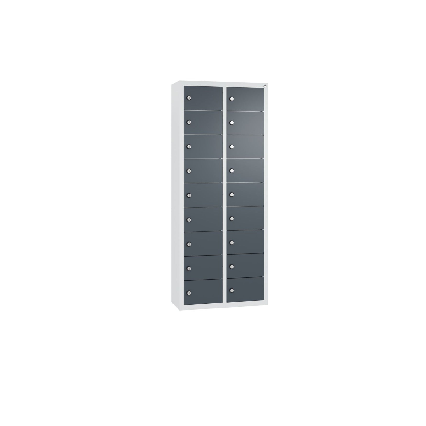 C+P Wandschließfach Intro 460 x 1.130 x 200 mm (B x H x T) 18 Fächer lichtgrau – Produktbild 16