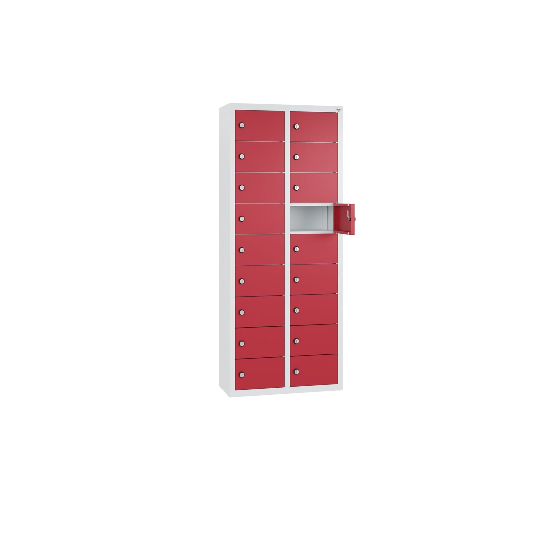C+P Wandschließfach Intro 460 x 1.130 x 200 mm (B x H x T) 18 Fächer lichtgrau – Produktbild 3