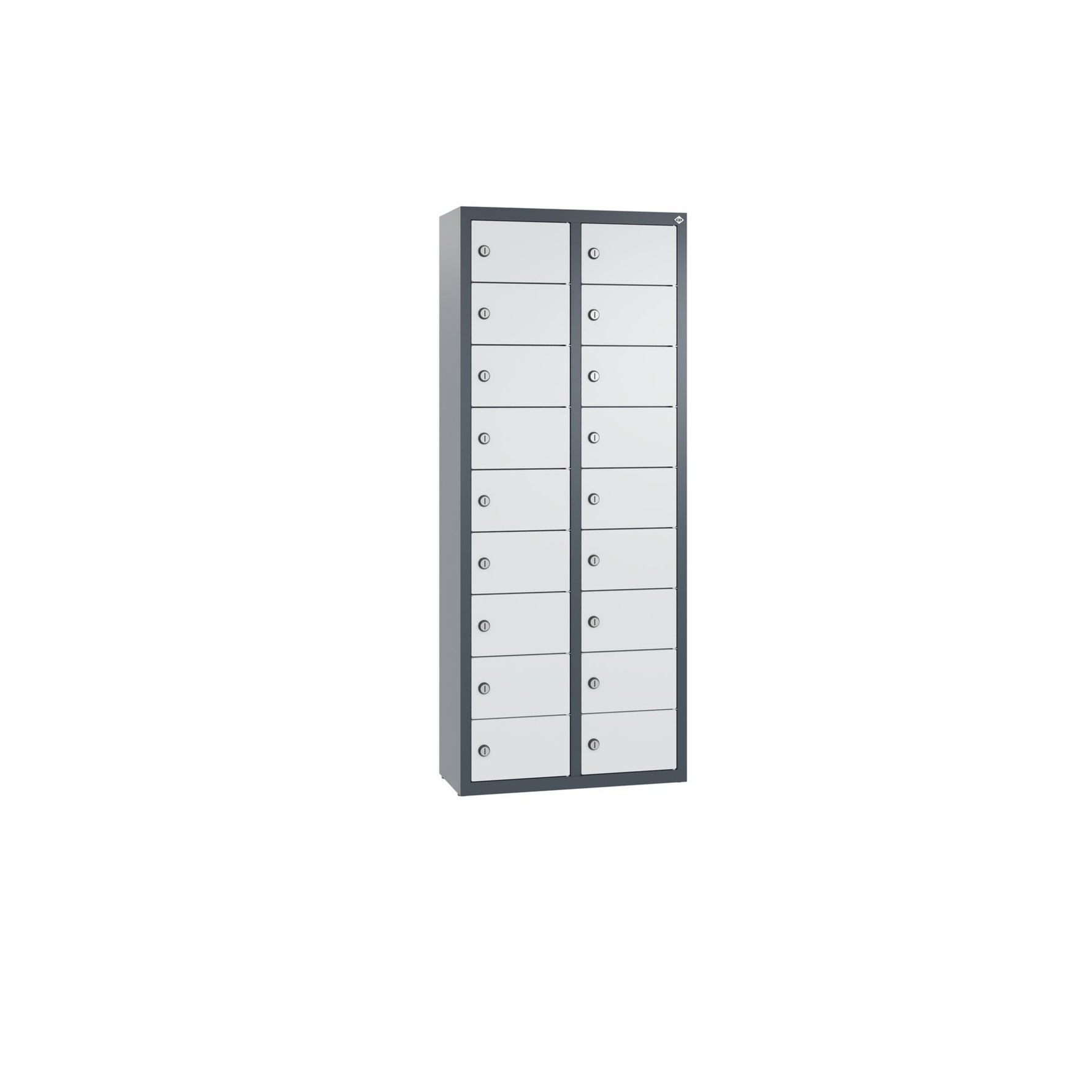 C+P Wandschließfach Intro 460 x 1.130 x 200 mm (B x H x T) 18 Fächer anthrazitgrau – Produktbild 2