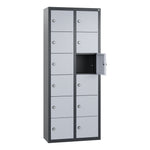 C+P Wandschließfach Intro 460 x 1.130 x 200 mm (B x H x T) 12 Fächer anthrazitgrau – Produktbild 6