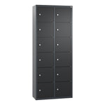 C+P Wandschließfach Intro 460 x 1.130 x 200 mm (B x H x T) 12 Fächer anthrazitgrau – Produktbild 3