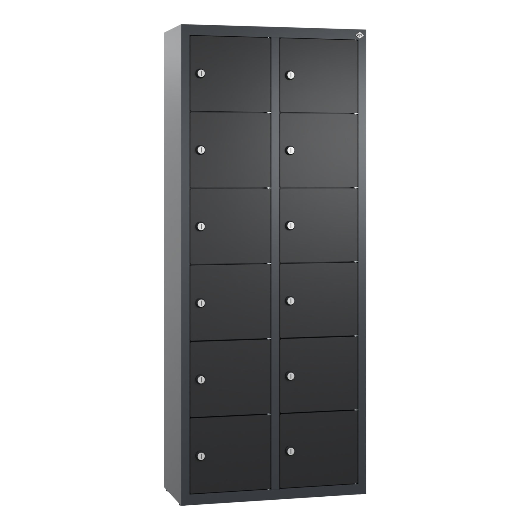 C+P Wandschließfach Intro 460 x 1.130 x 200 mm (B x H x T) 12 Fächer anthrazitgrau – Produktbild 3