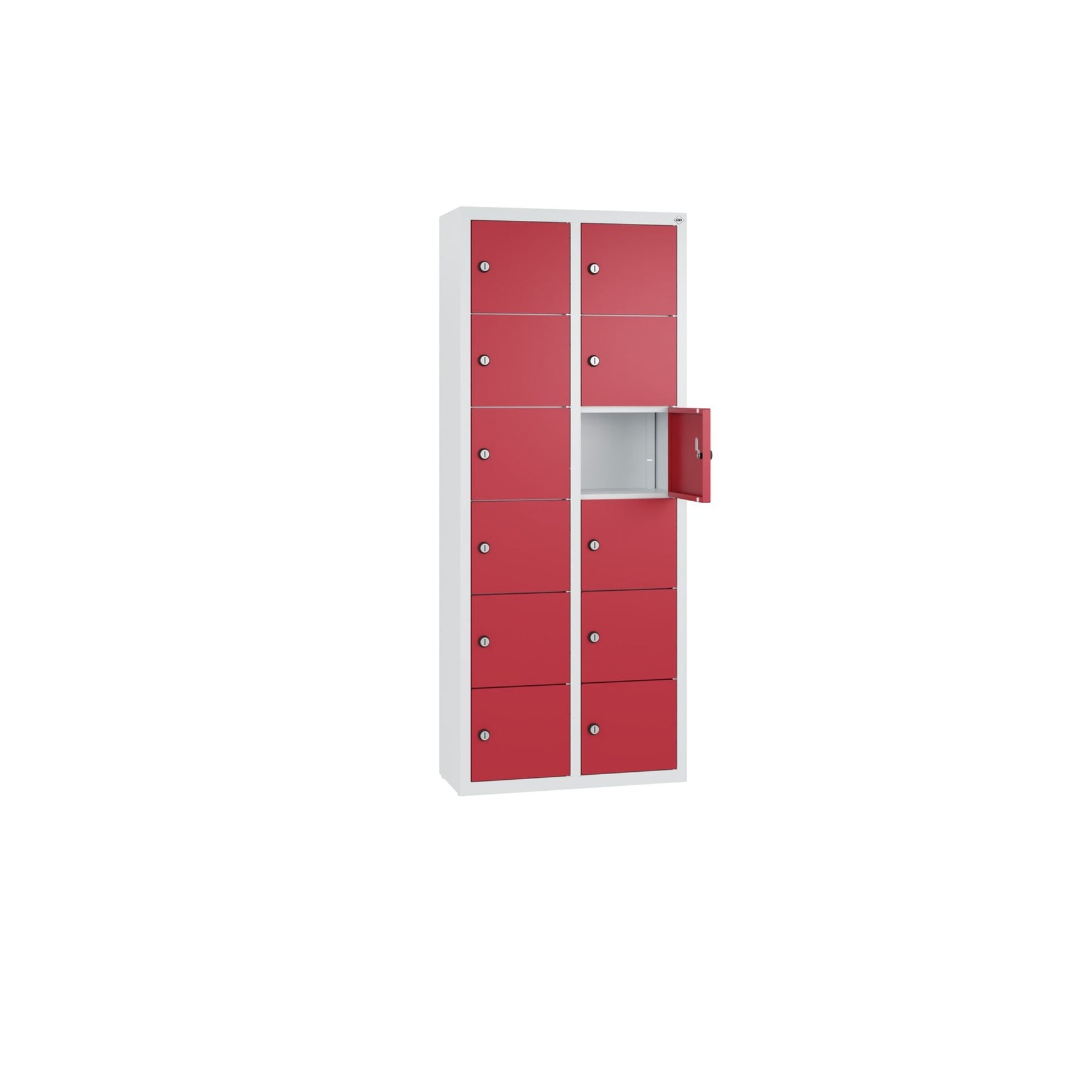 C+P Wandschließfach Intro 460 x 1.130 x 200 mm (B x H x T) 12 Fächer lichtgrau – Produktbild 4
