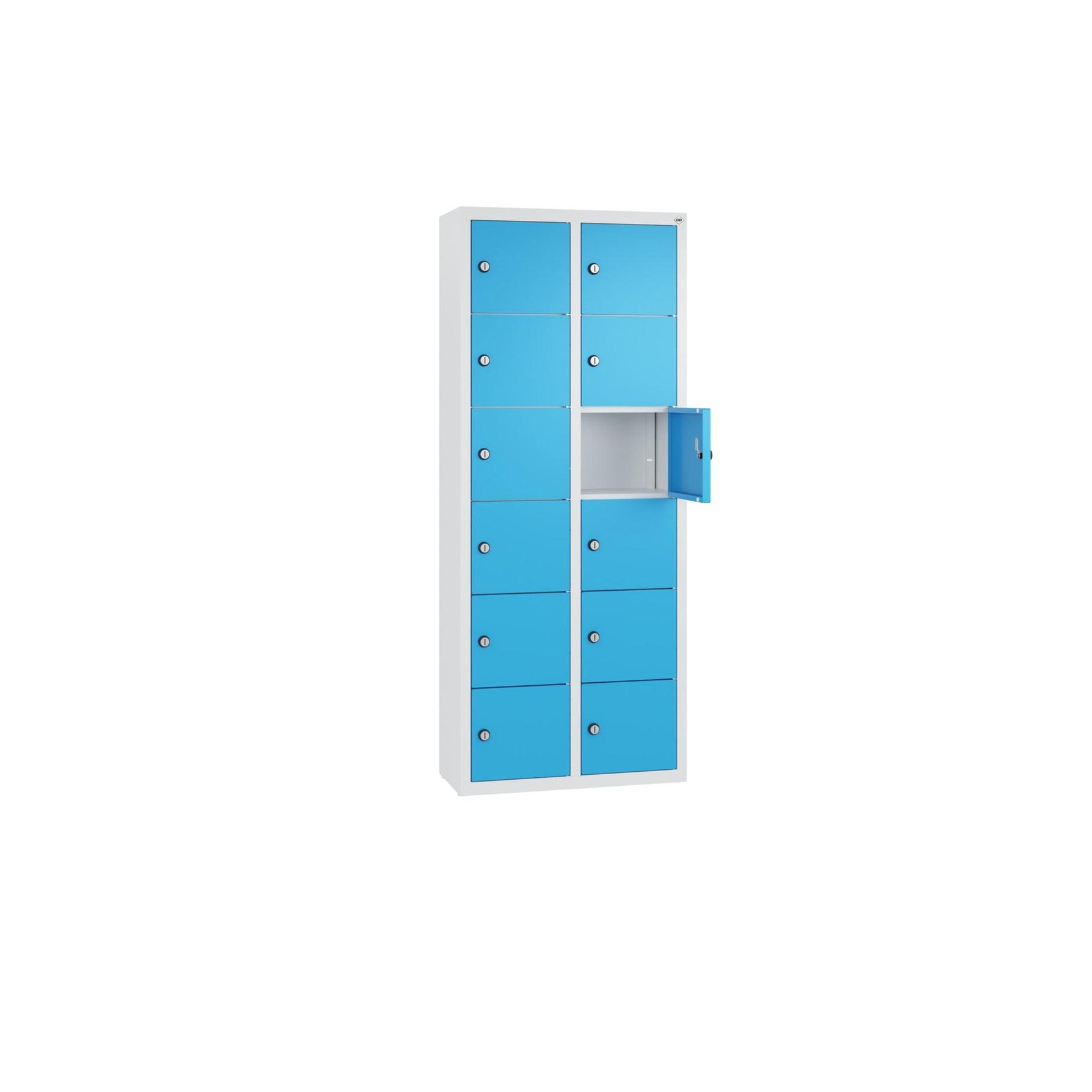 C+P Wandschließfach Intro 460 x 1.130 x 200 mm (B x H x T) 12 Fächer lichtgrau – Produktbild 10