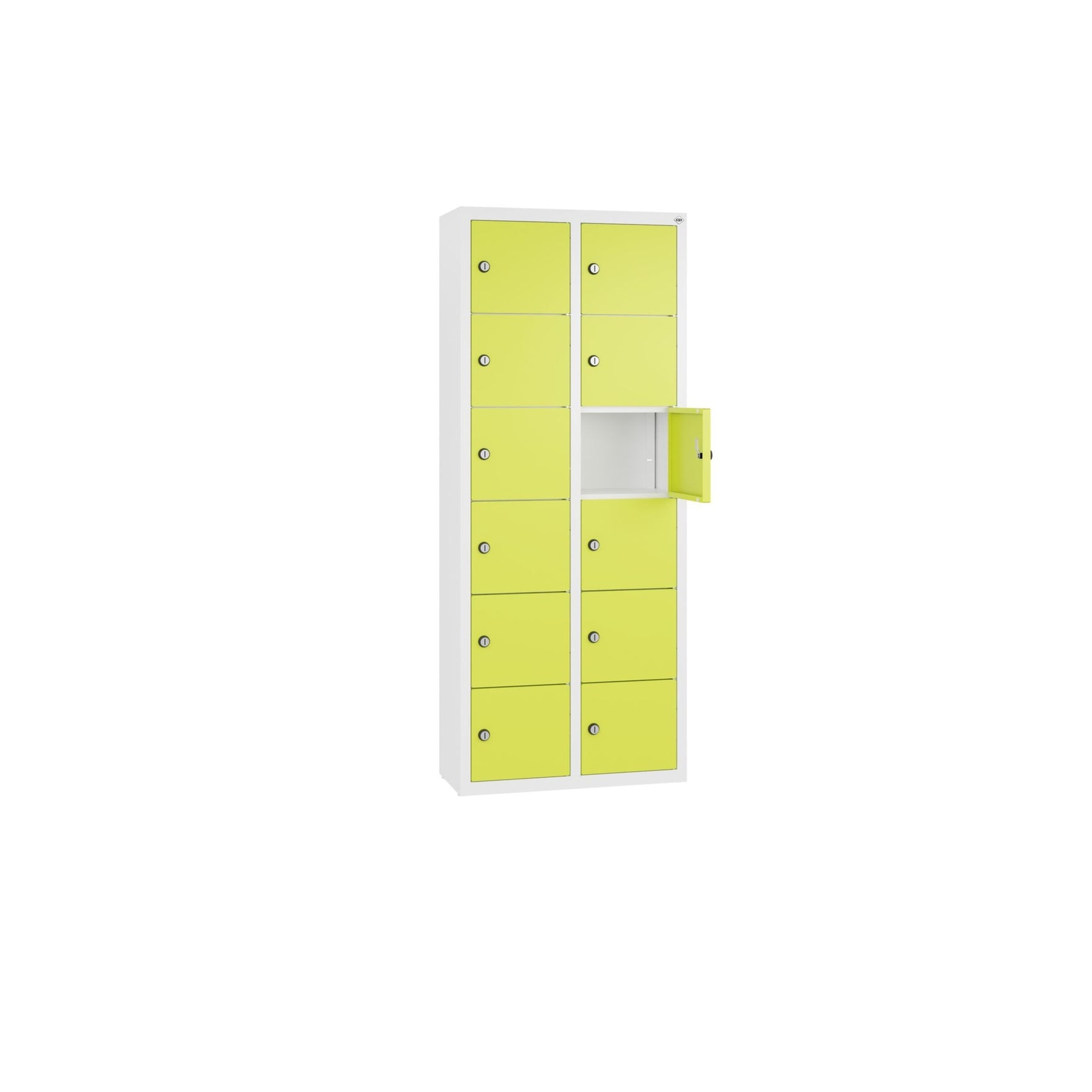 C+P Wandschließfach Intro 460 x 1.130 x 200 mm (B x H x T) 12 Fächer verkehrsweiß – Produktbild 5