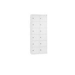C+P Wandschließfach Intro 460 x 1.130 x 200 mm (B x H x T) 12 Fächer verkehrsweiß – Produktbild 2