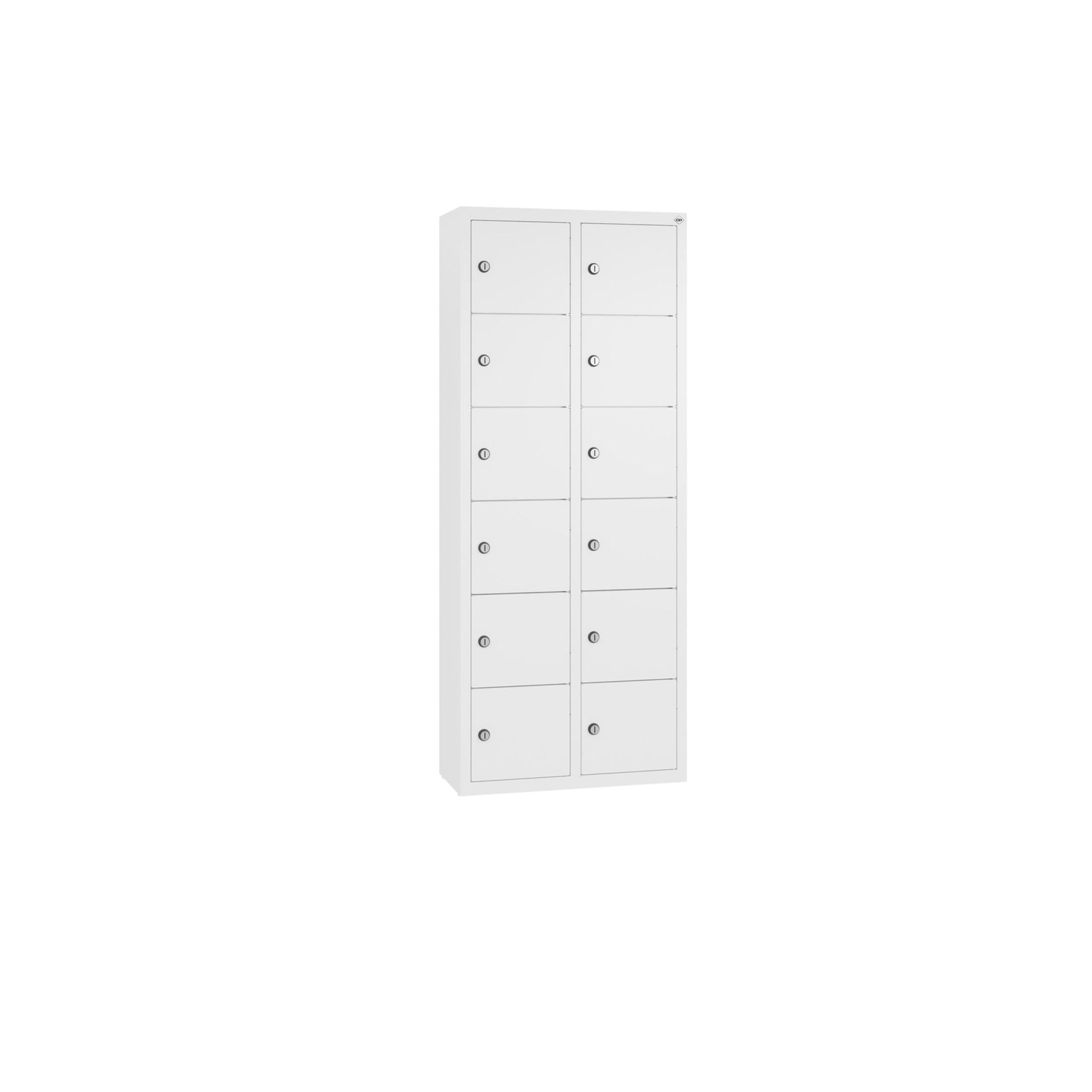 C+P Wandschließfach Intro 460 x 1.130 x 200 mm (B x H x T) 12 Fächer verkehrsweiß – Produktbild 2