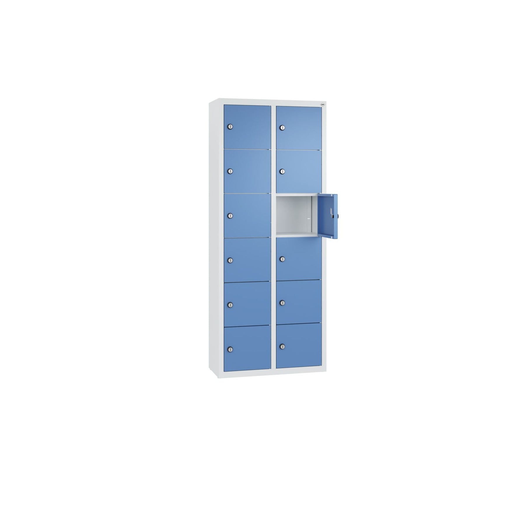 C+P Wandschließfach Intro 460 x 1.130 x 200 mm (B x H x T) 12 Fächer lichtgrau – Produktbild 5