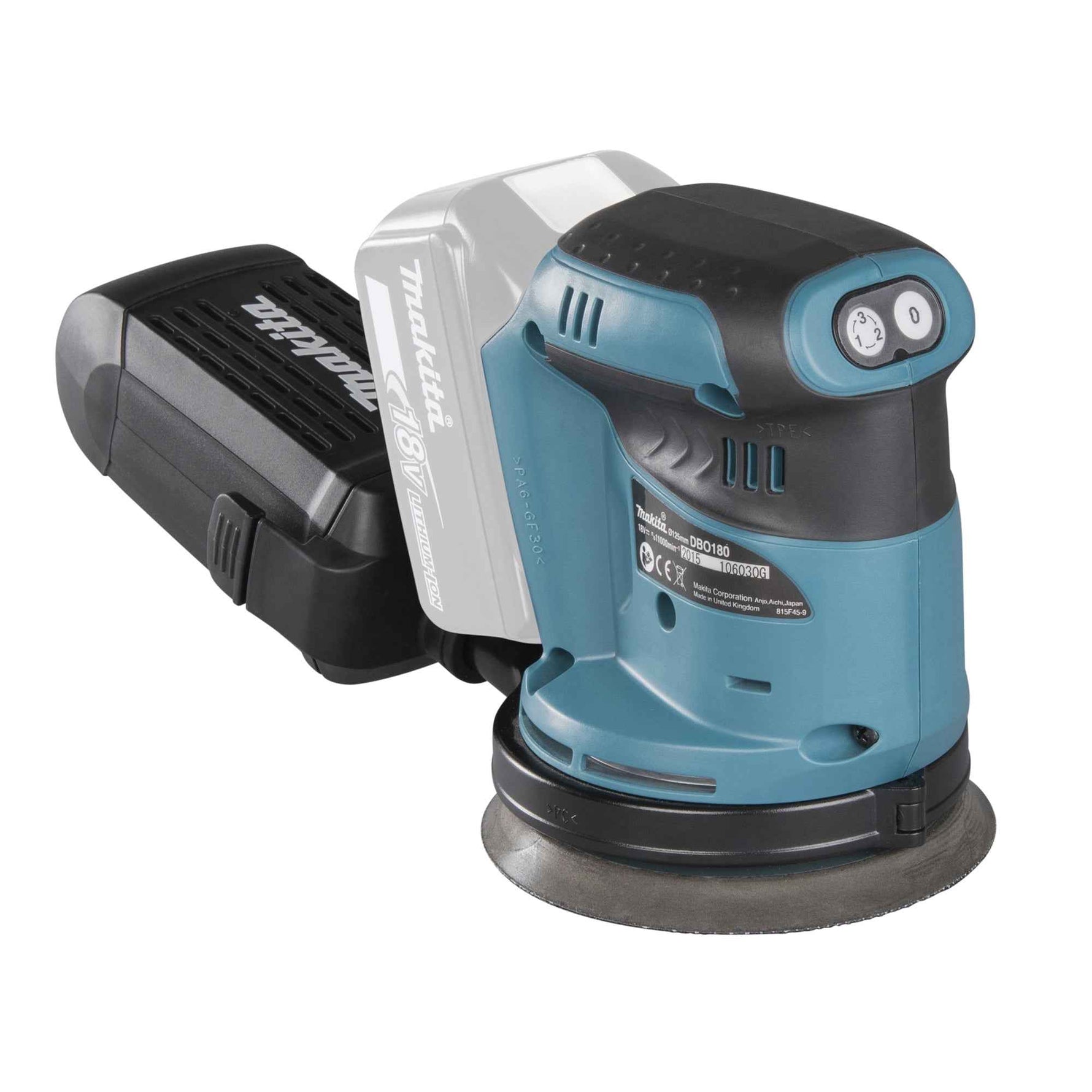 Makita® Exzenterschleifer DBO180Z Zubehör erforderlich