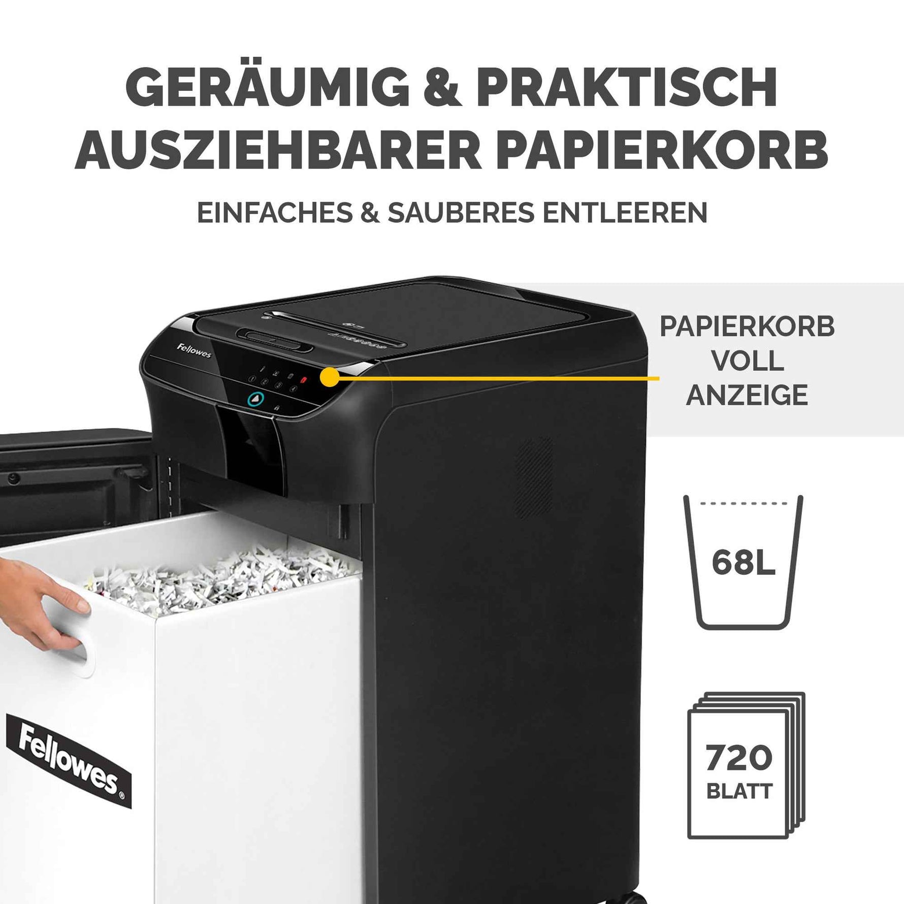 Fellowes® Aktenvernichter AutoMax™ 450C AutoFeed