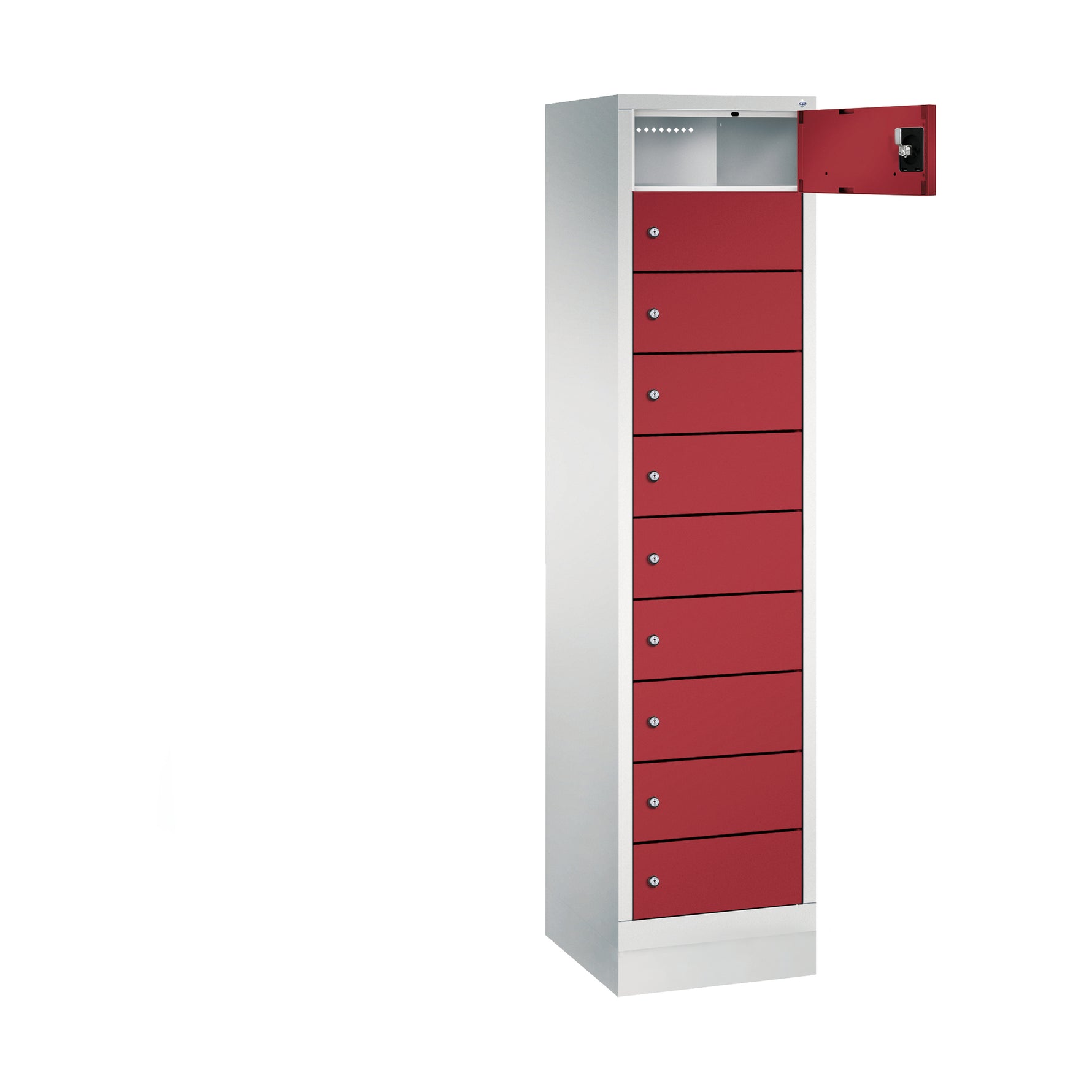 C+P Schließfachschrank Evolo48 mit Sockel 10 Fächer – Produktbild 2