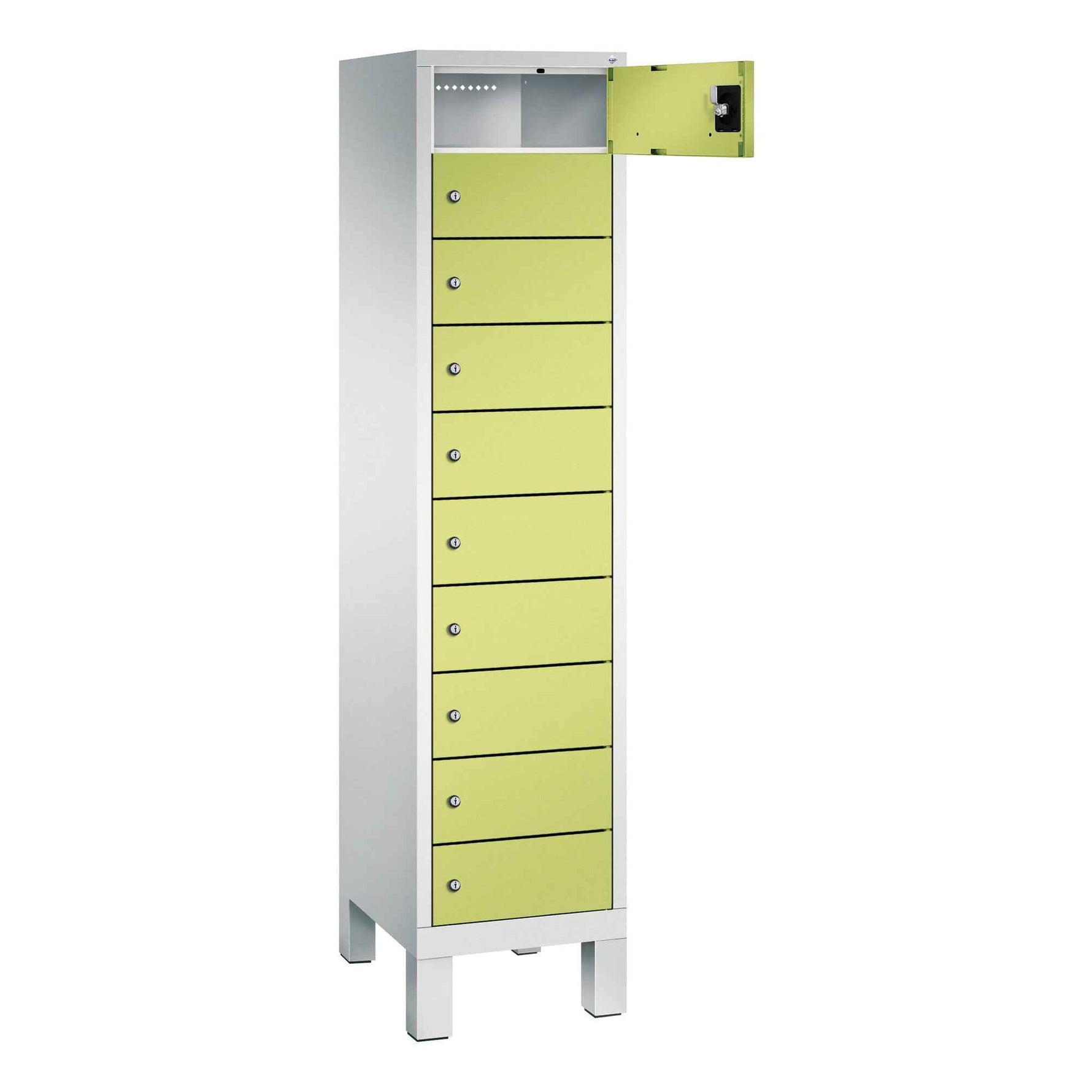 C+P Schließfachschrank Evolo48 mit Standfuß 10 Fächer