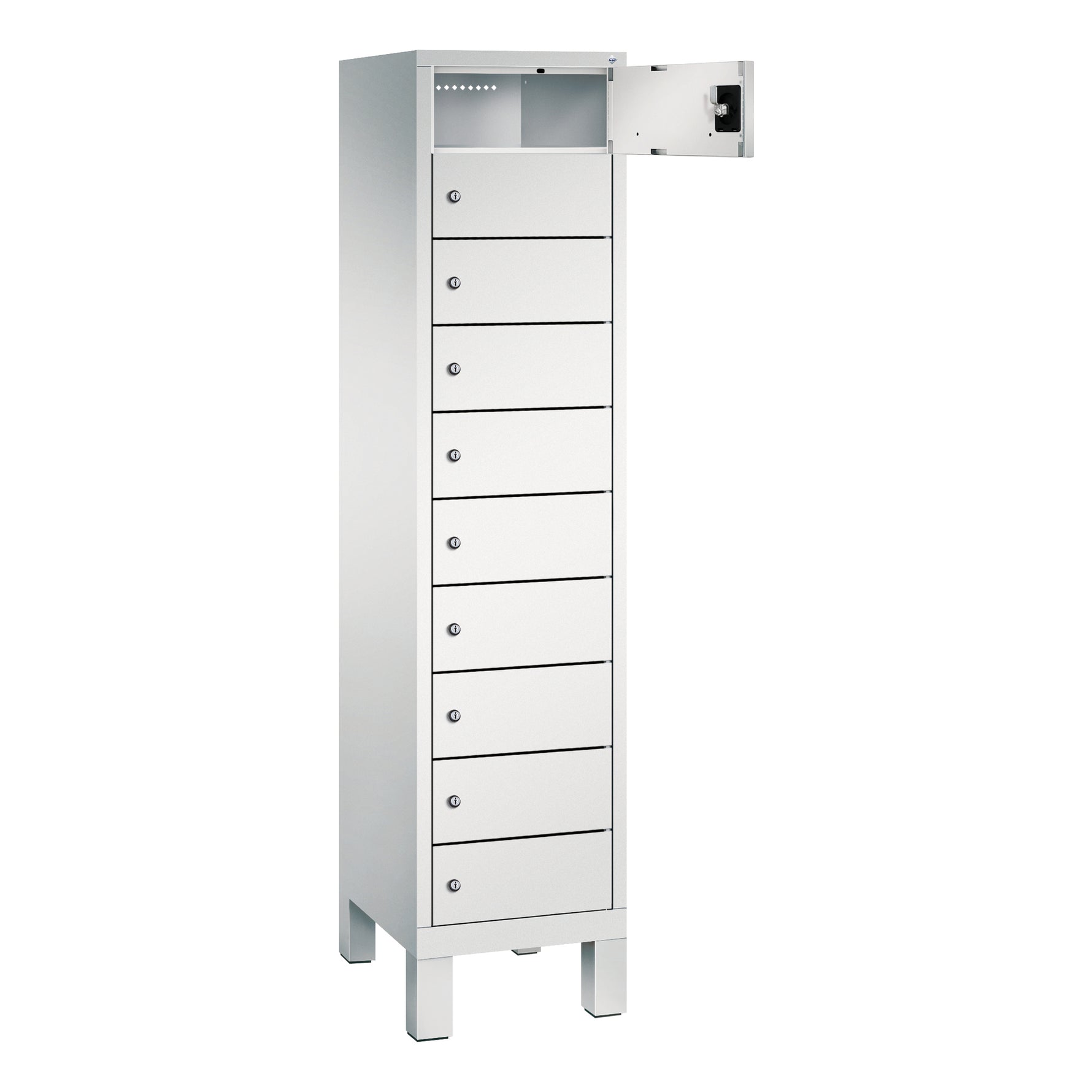 C+P Schließfachschrank Evolo48 mit Standfuß 10 Fächer – Produktbild 11