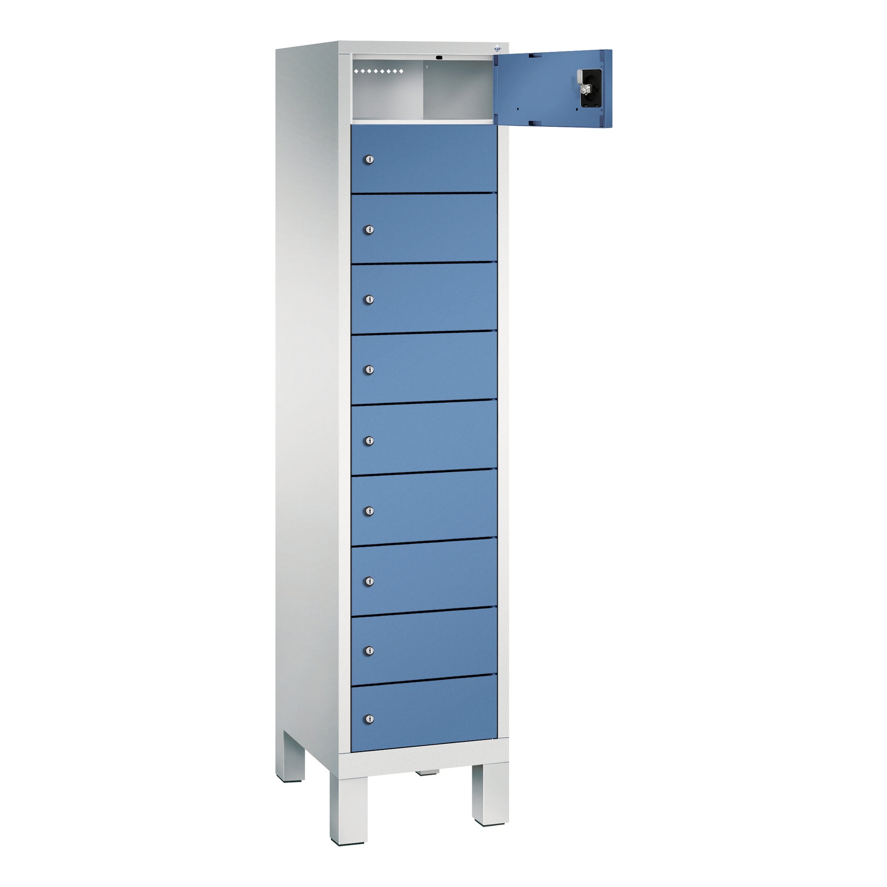C+P Schließfachschrank Evolo48 mit Standfuß 10 Fächer – Produktbild 3