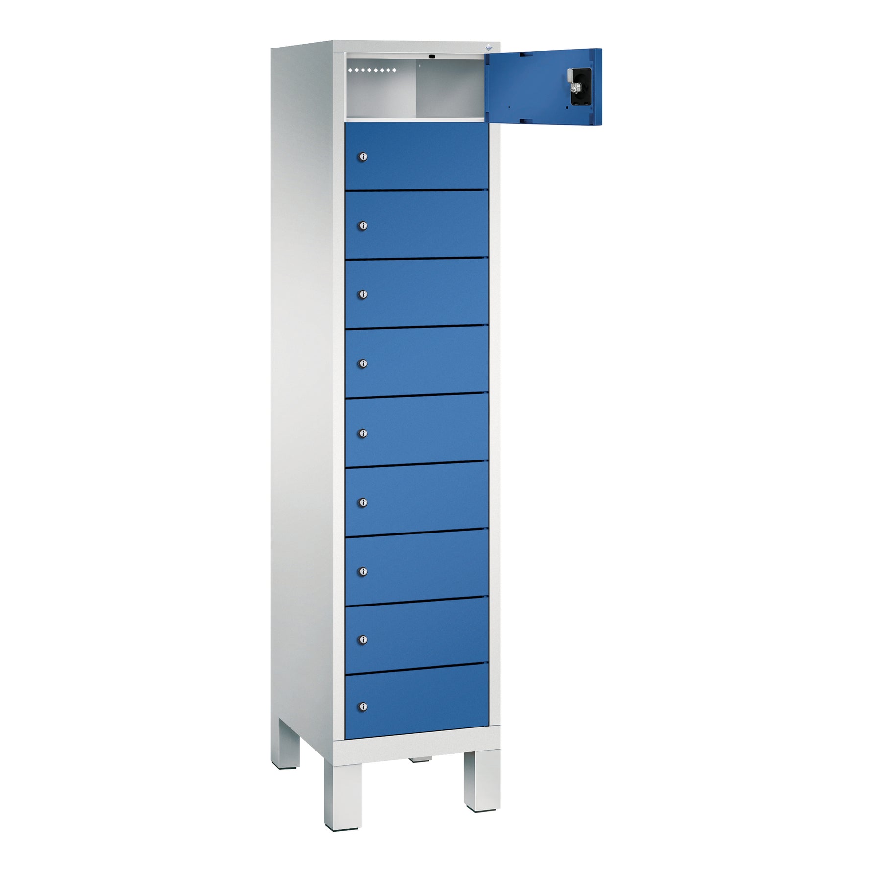C+P Schließfachschrank Evolo48 mit Standfuß 10 Fächer – Produktbild 5