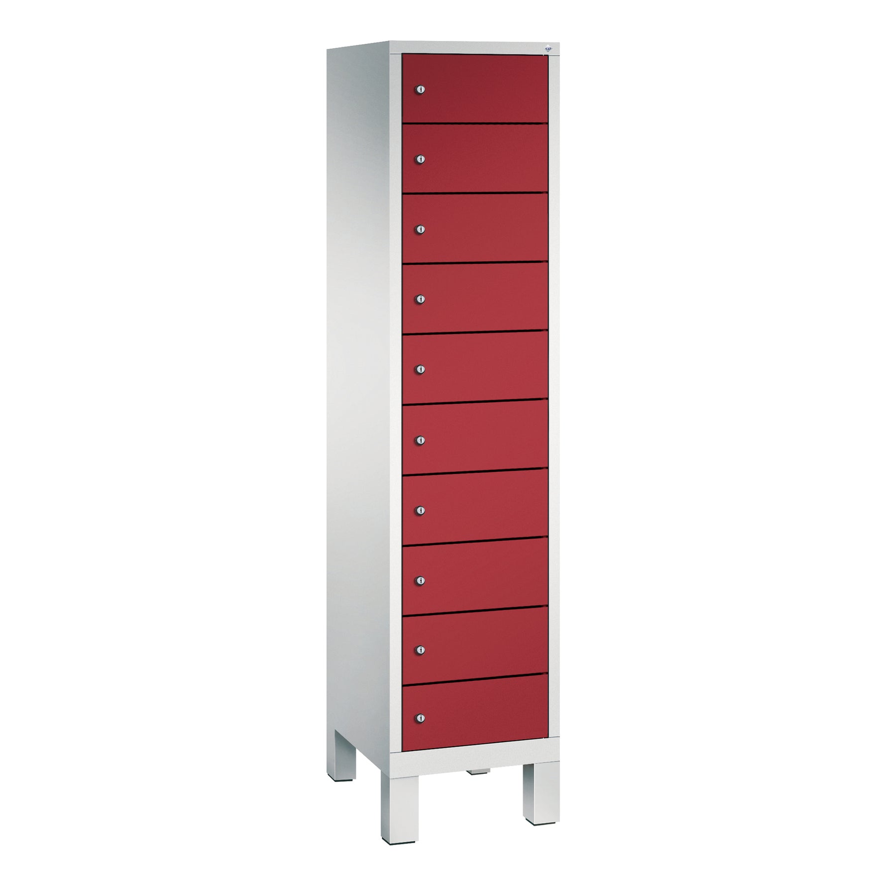 C+P Schließfachschrank Evolo48 mit Standfuß 10 Fächer – Produktbild 2