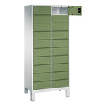 C+P Schließfachschrank Evolo48 mit Standfuß 2 x 10 Fächer