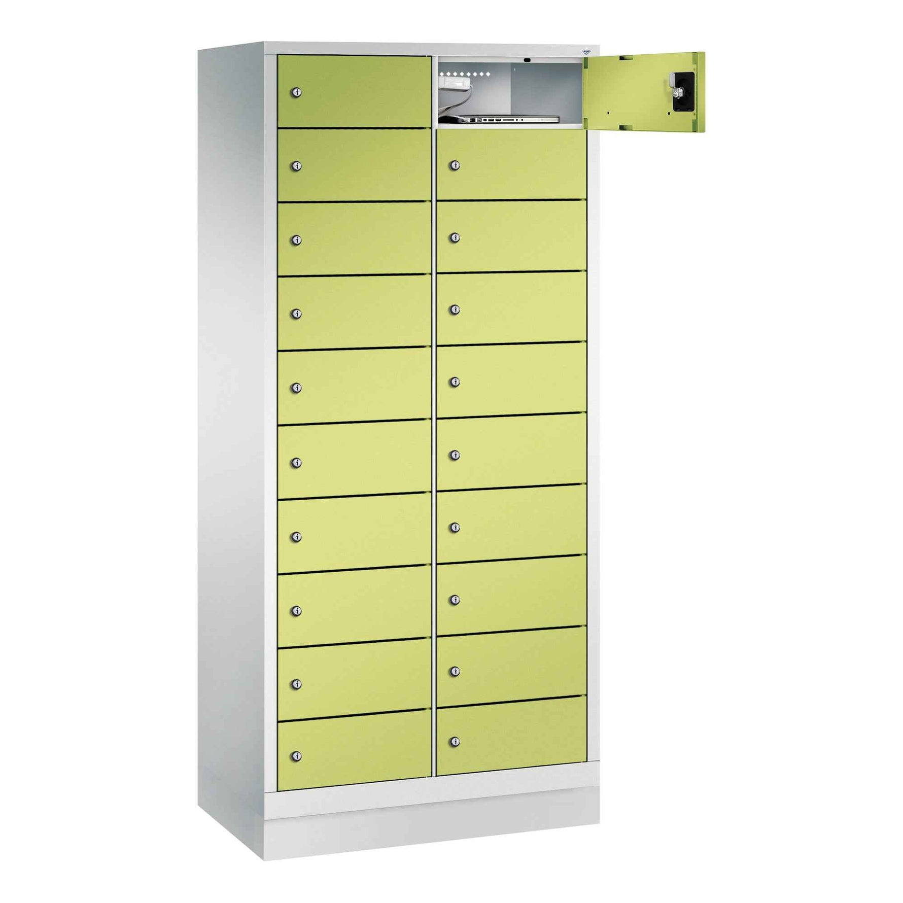 C+P Schließfachschrank Evolo48 mit Sockel 2 x 10 Fächer