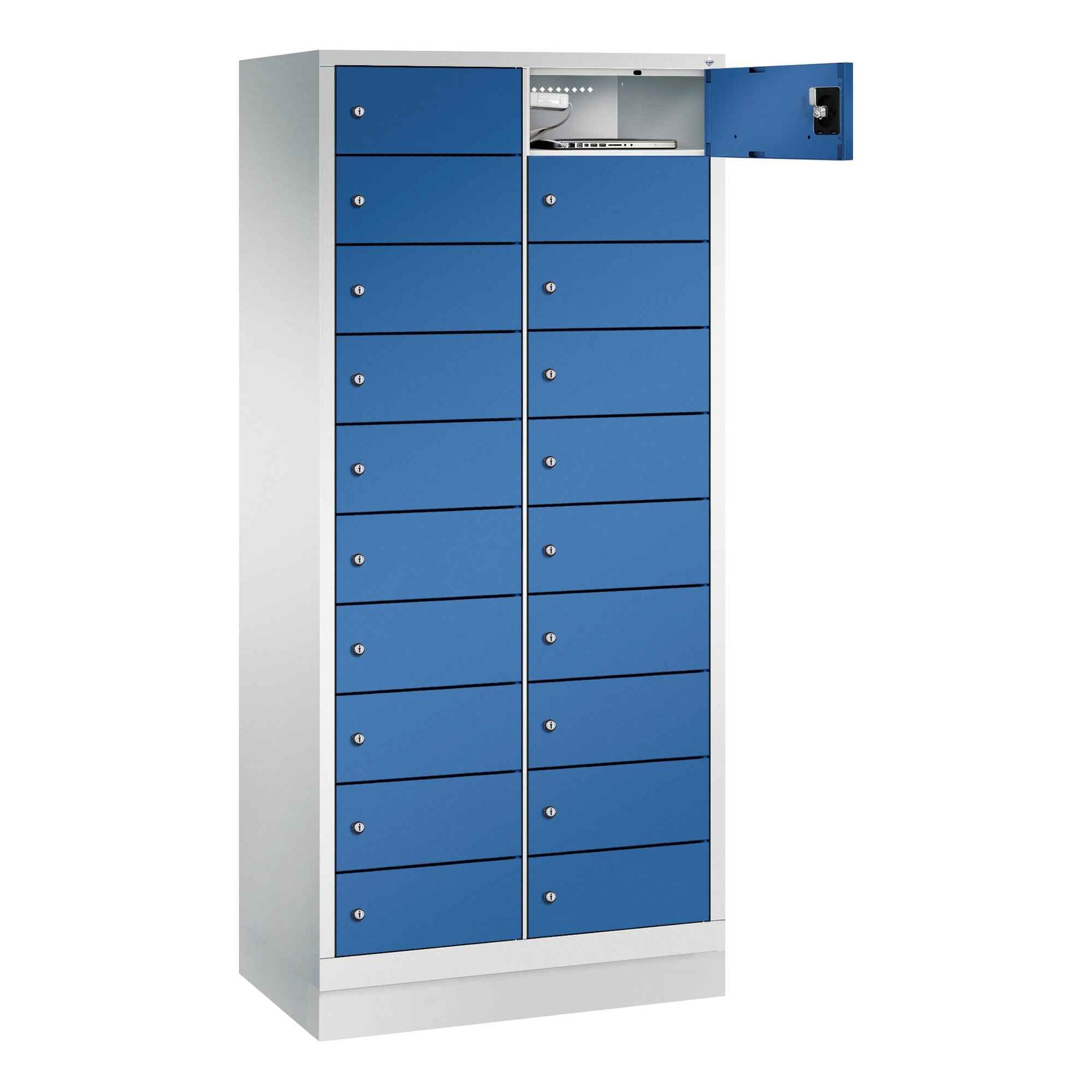 C+P Schließfachschrank Evolo48 mit Sockel 2 x 10 Fächer