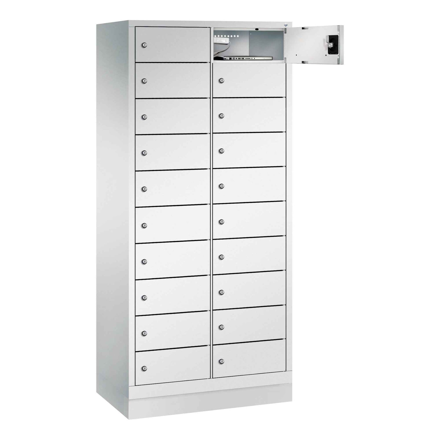 C+P Schließfachschrank Evolo48 mit Sockel 2 x 10 Fächer