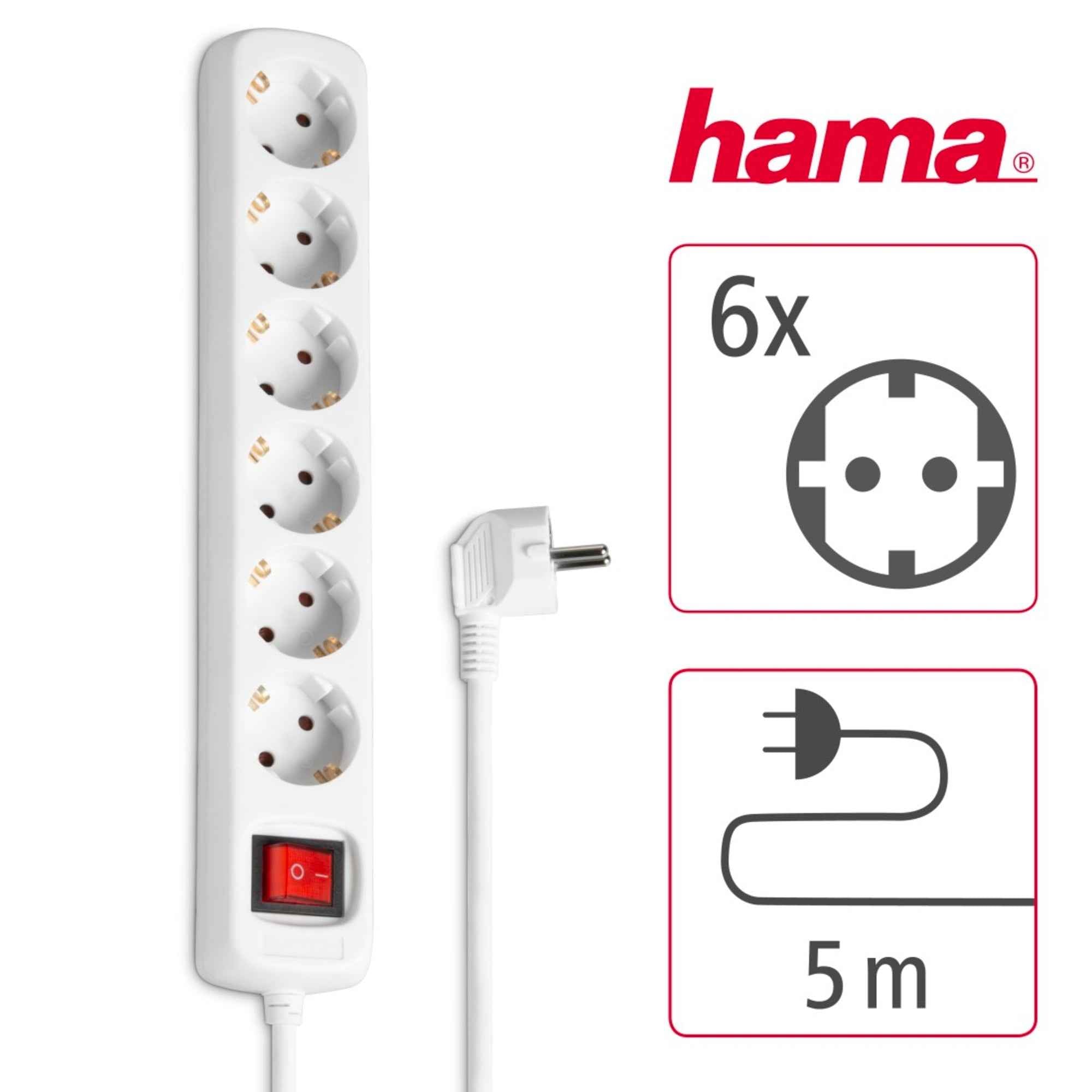 Hama Steckdosenleiste weiß